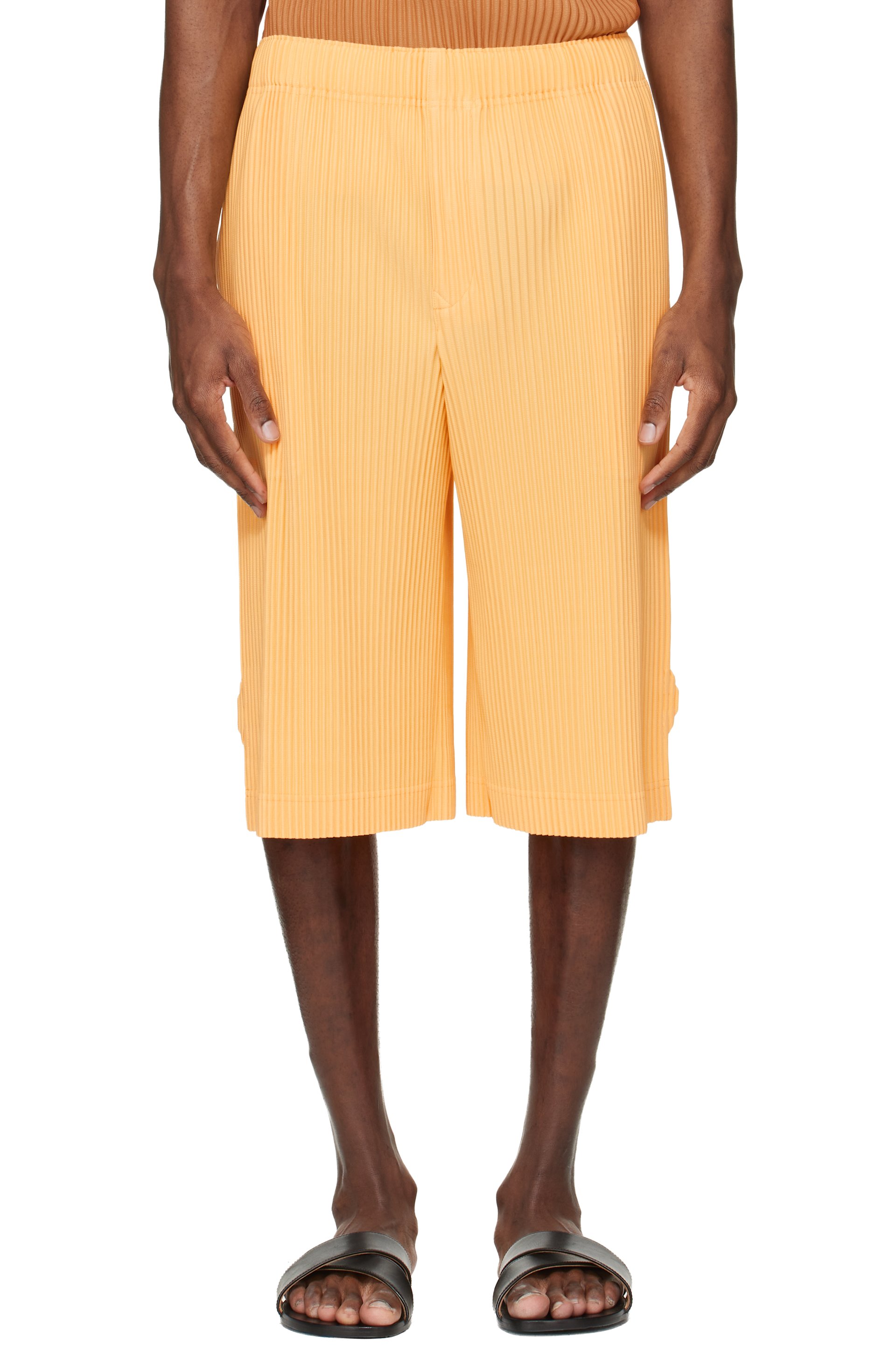 HOMME PLISSÉ ISSEY MIYAKE - Yellow Wear Or Wrap Shorts