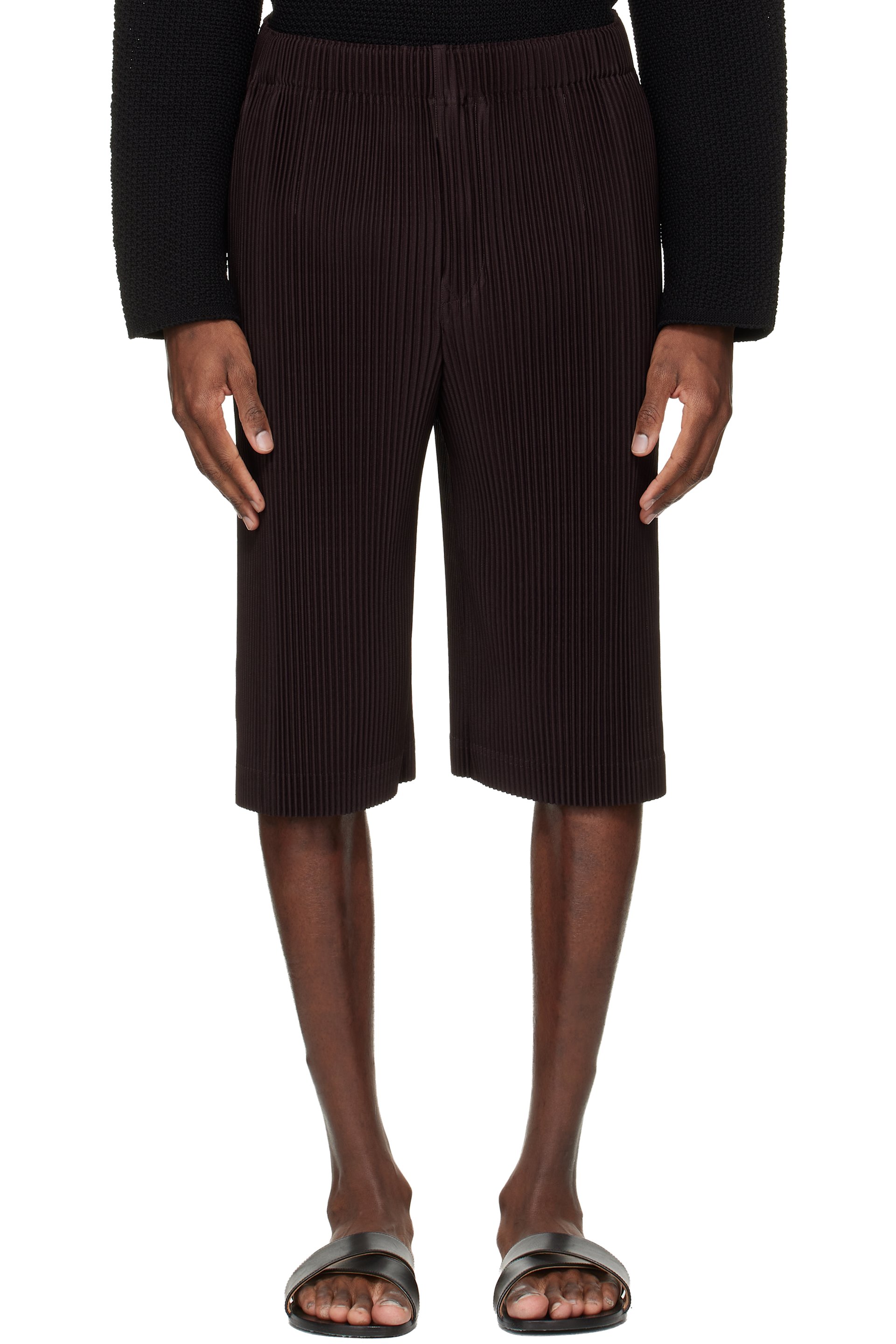 HOMME PLISSÉ ISSEY MIYAKE - Brown Wear Or Wrap Shorts