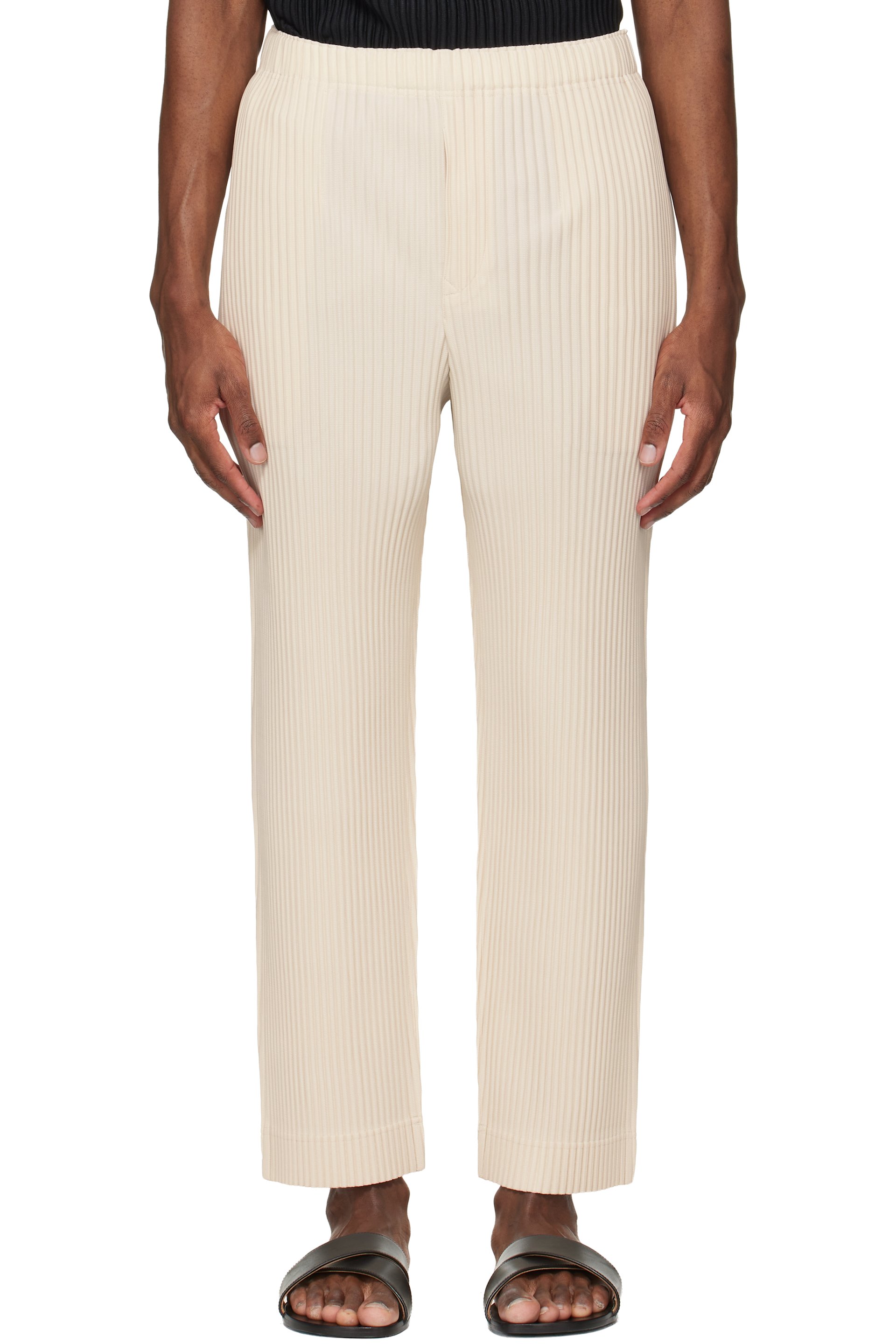HOMME PLISSÉ ISSEY MIYAKE - Beige Monthly Colors March Trousers