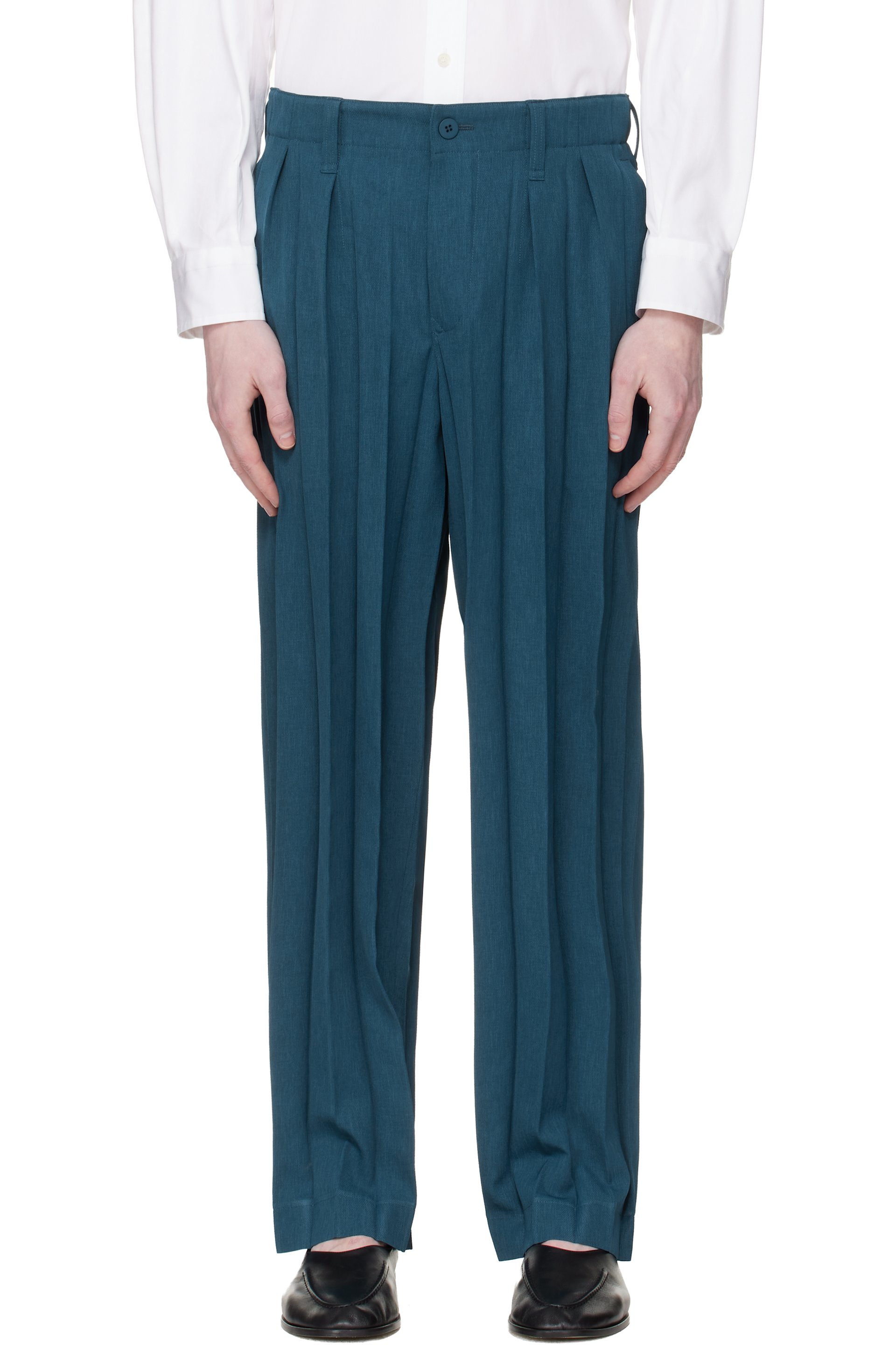 HOMME PLISSÉ ISSEY MIYAKE - Navy Edge Ensemble Trousers