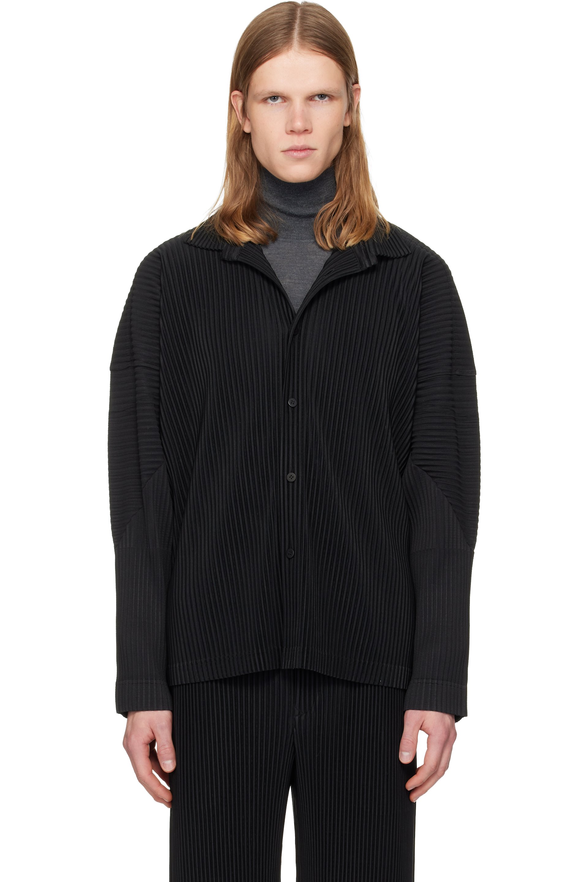 HOMME PLISSÉ ISSEY MIYAKE - Black Monthly Colors October Shirt