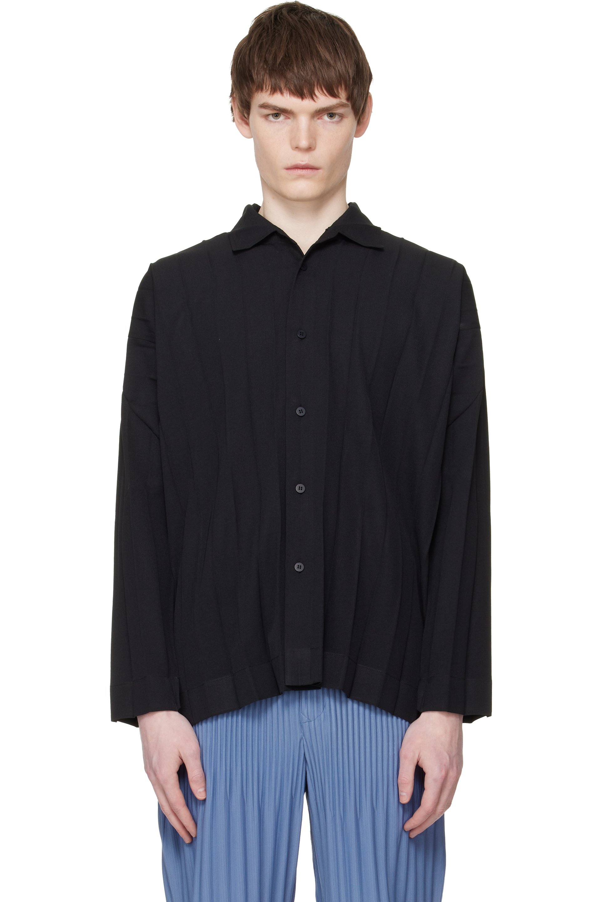 HOMME PLISSÉ ISSEY MIYAKE - Black Edge Ensemble Shirt