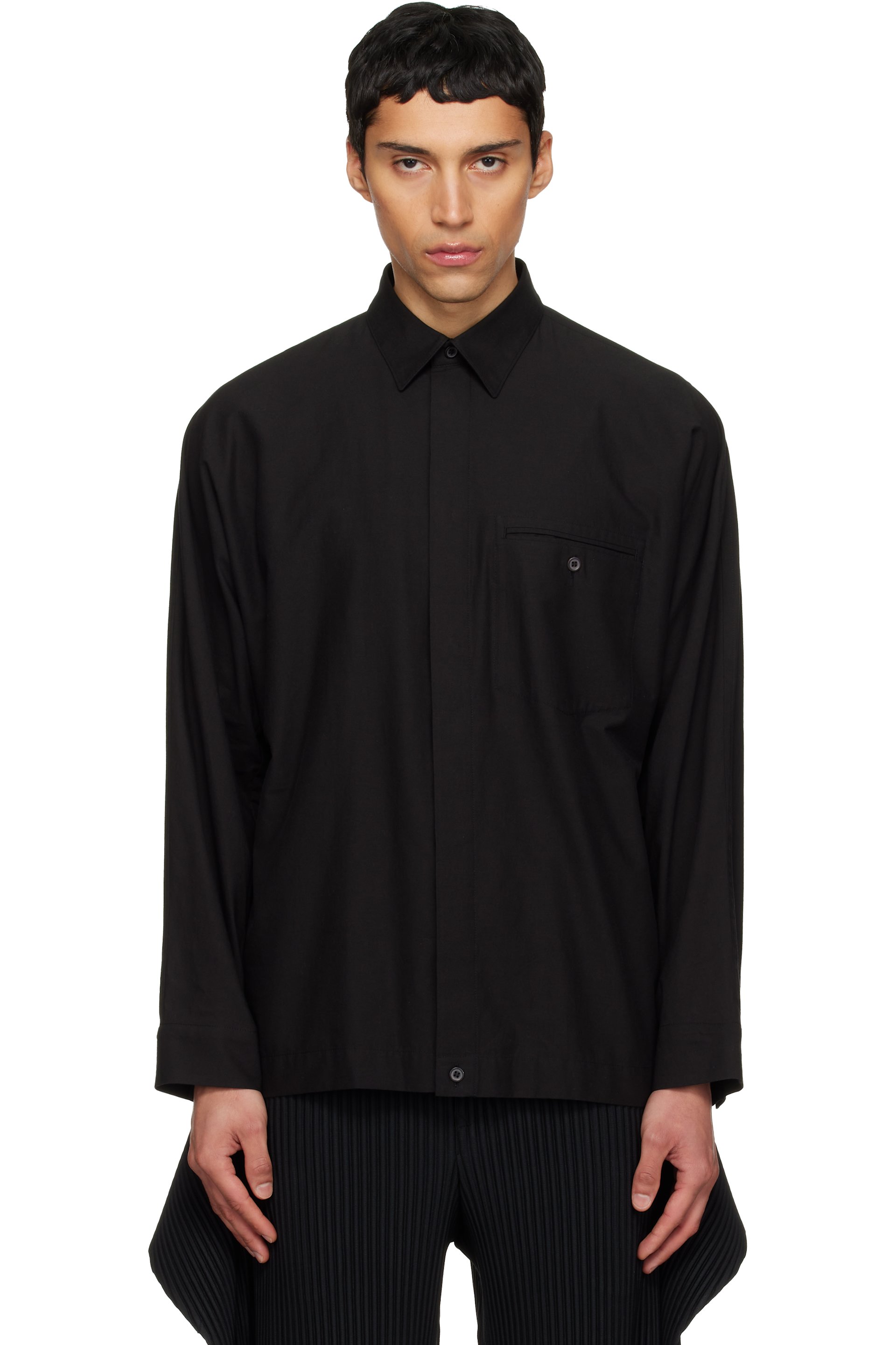 HOMME PLISSÉ ISSEY MIYAKE - Black Streamline Shirt