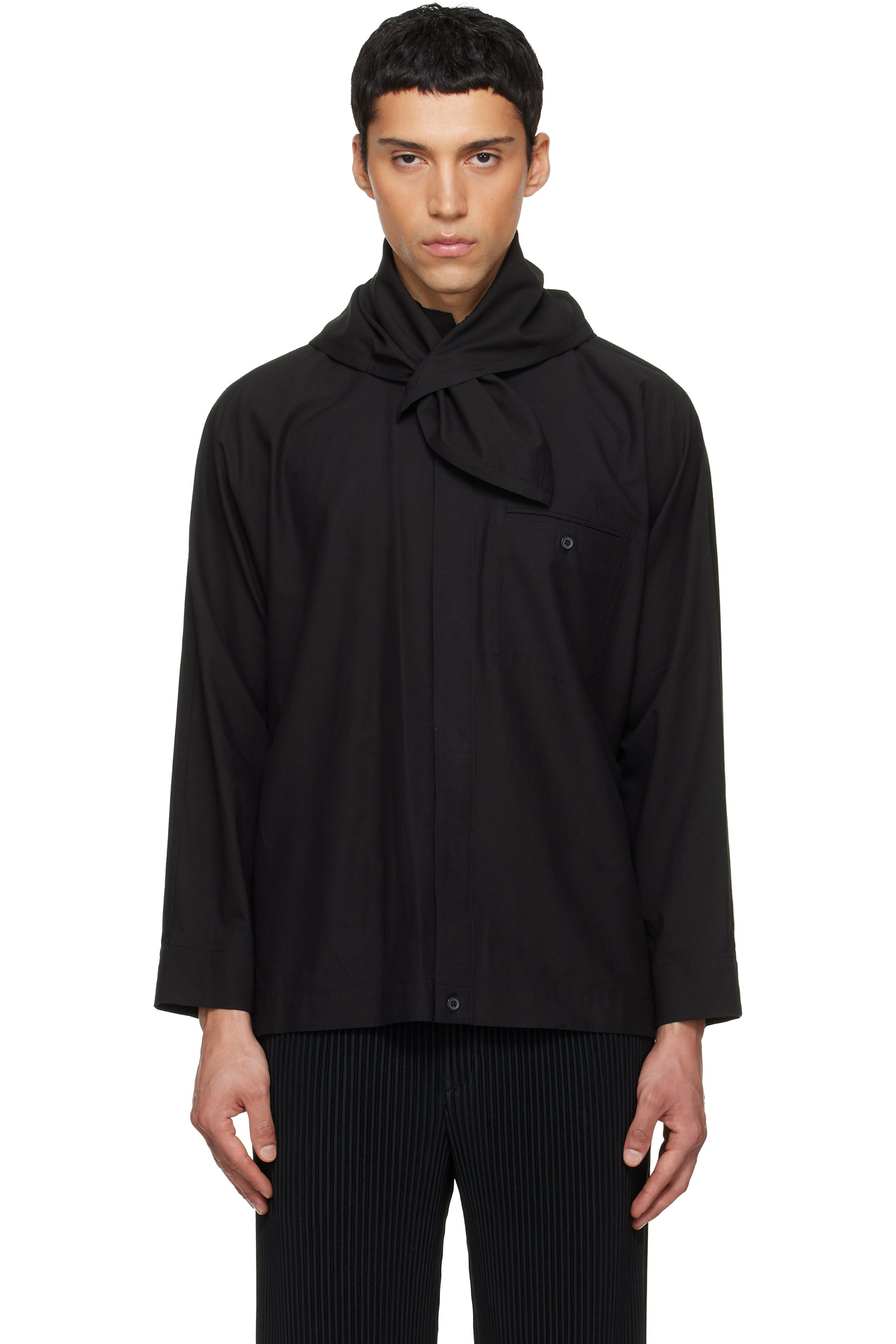 HOMME PLISSÉ ISSEY MIYAKE - Black Streamline Shirt