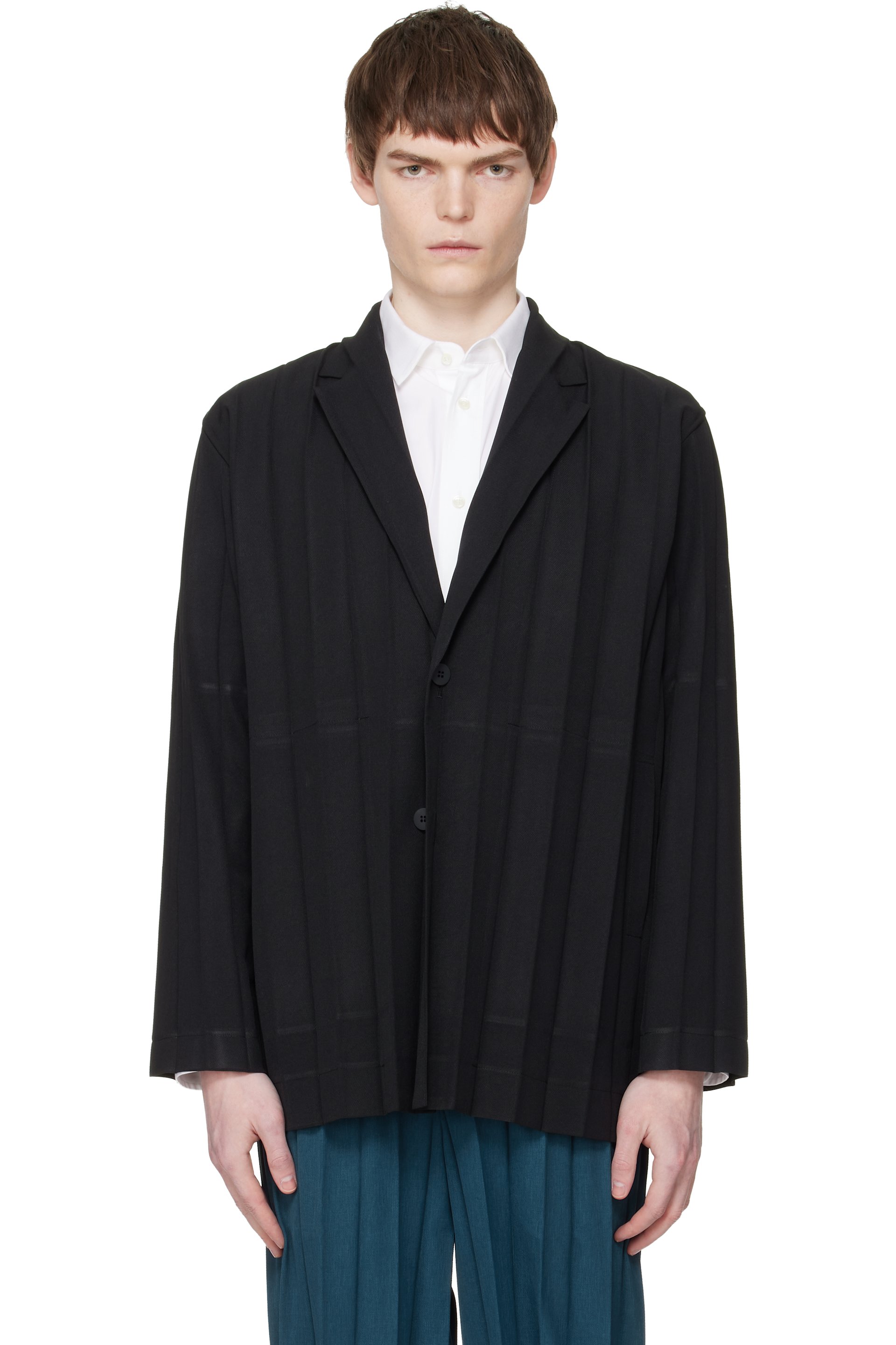 HOMME PLISSÉ ISSEY MIYAKE - 黑色 Edge Ensemble 西装外套