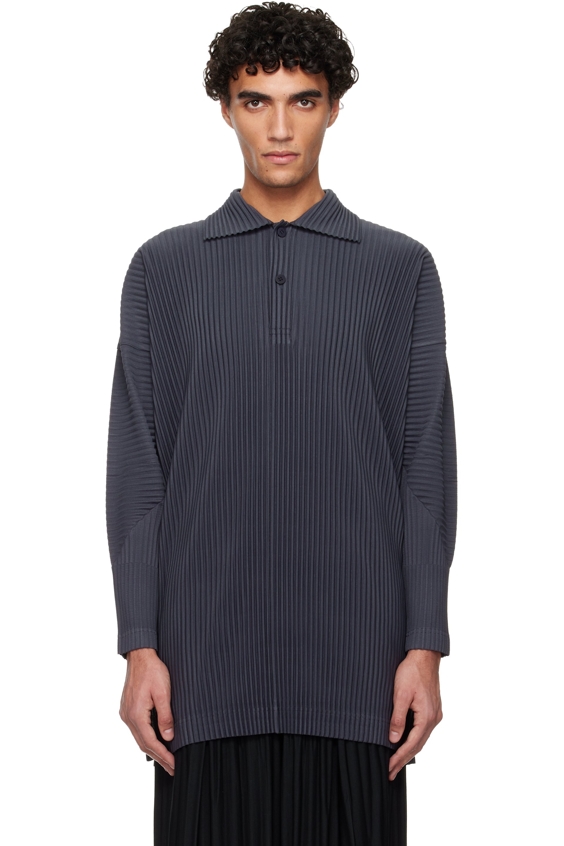 HOMME PLISSE Issey Miyake イッセイミヤケ　ポロ ISSEY MIYAKE - 【ぎゃば様専用】HOMME PLISSE ポロシャツ2色の通販 by