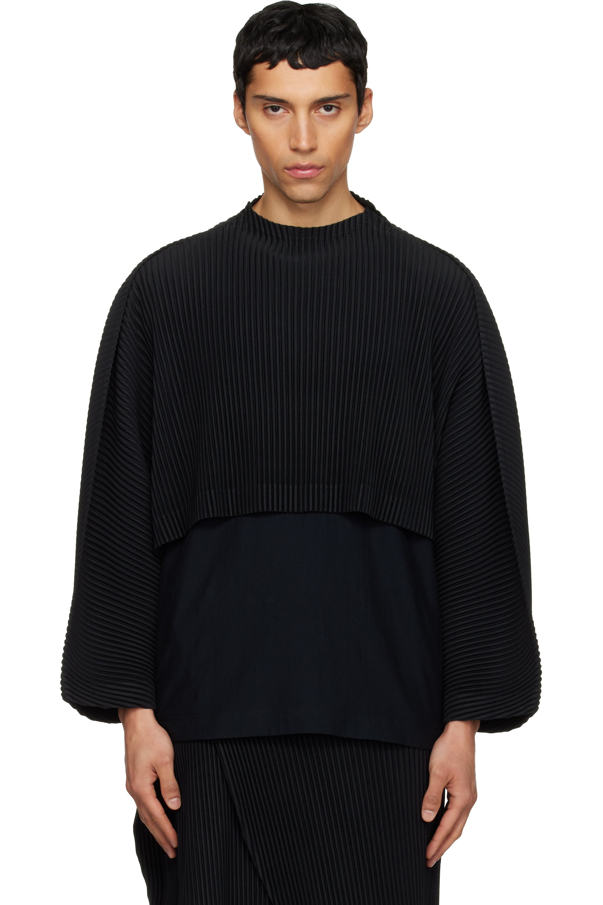 HOMME PLISSÉ ISSEY MIYAKE - Black Color Pleats 1 T-shirt