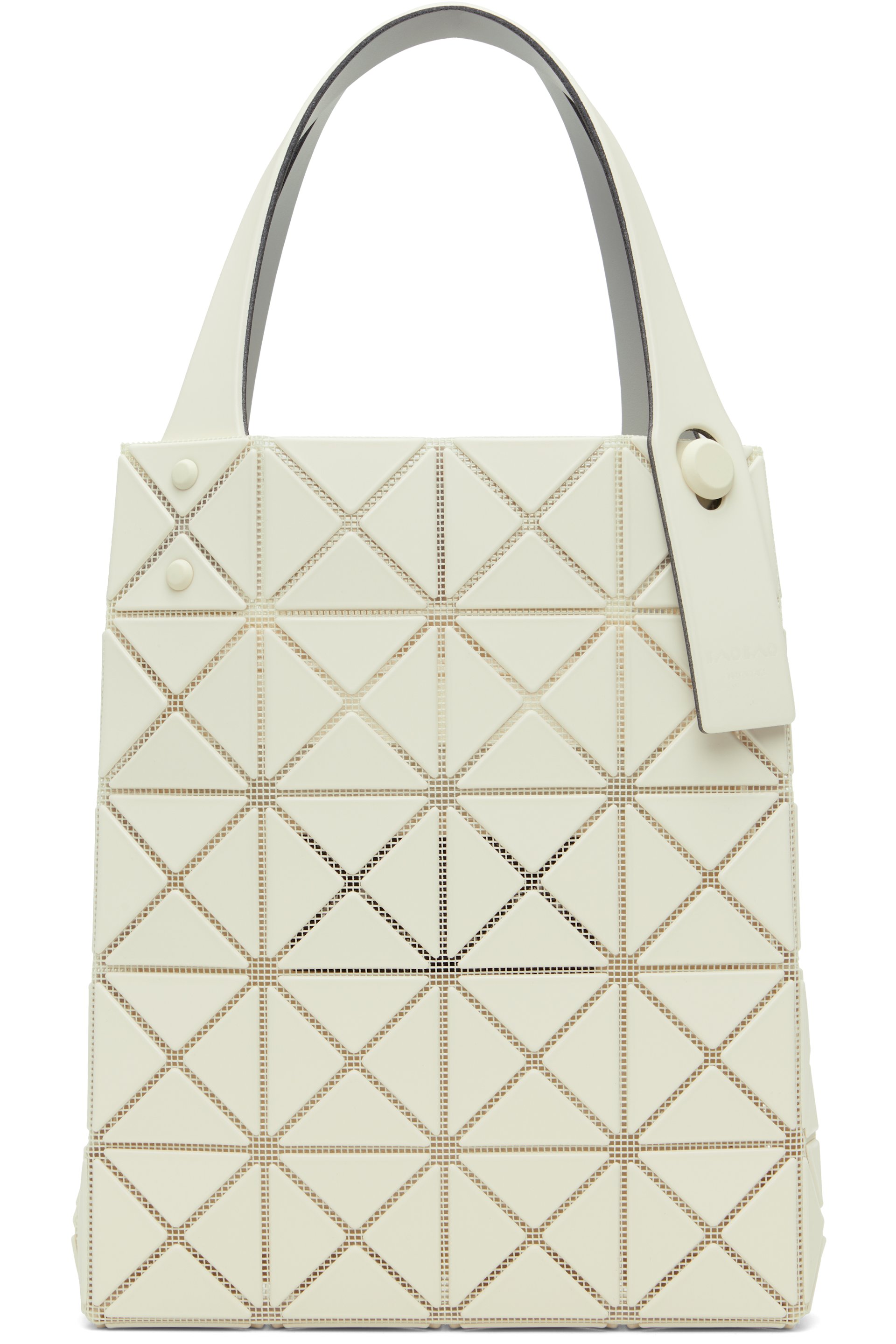 Bao Bao Issey Miyake - Cabas blanc cassé à goussets - PRISM