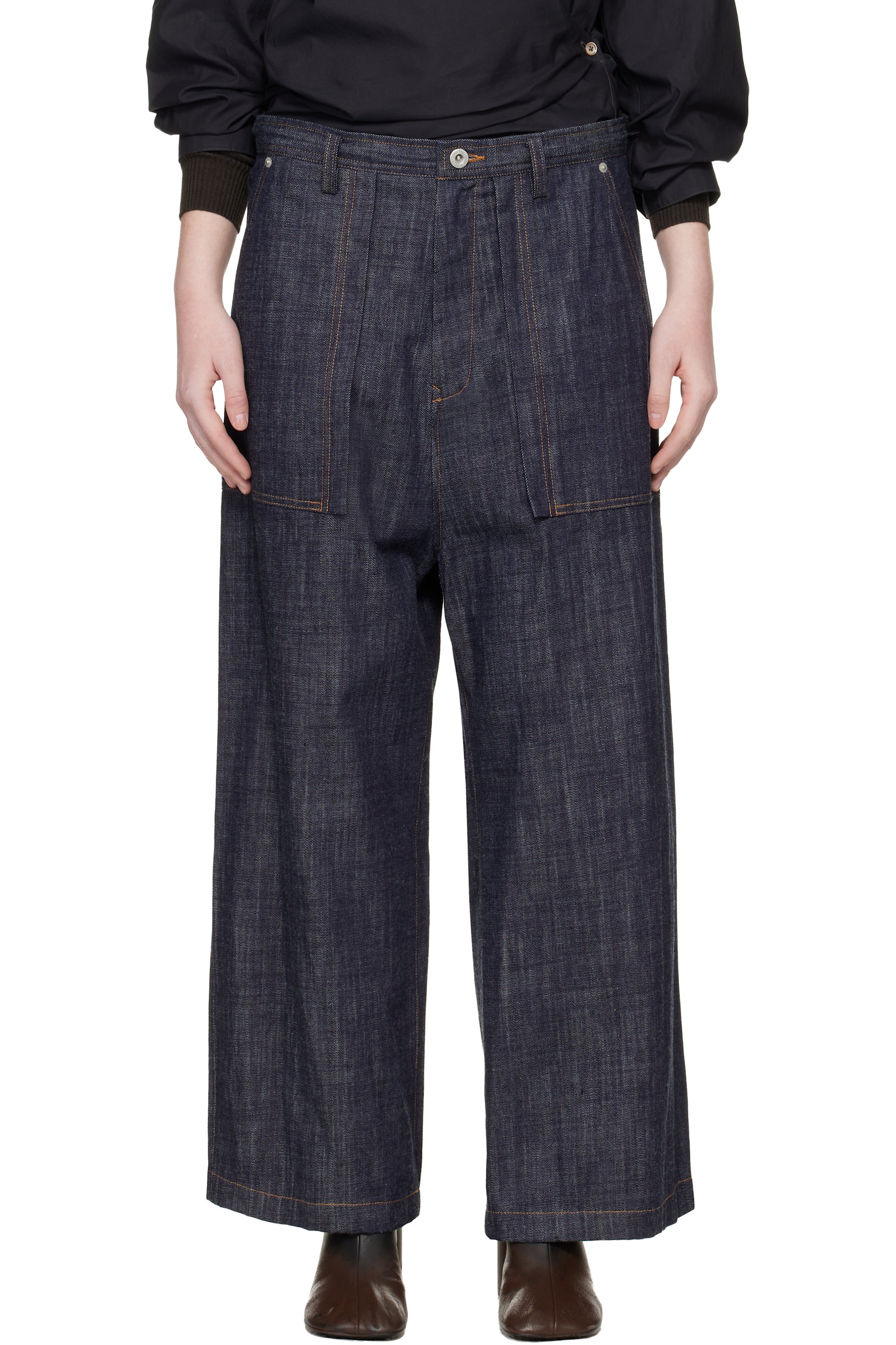 Y's - Jean droit 80oz bleu en denim