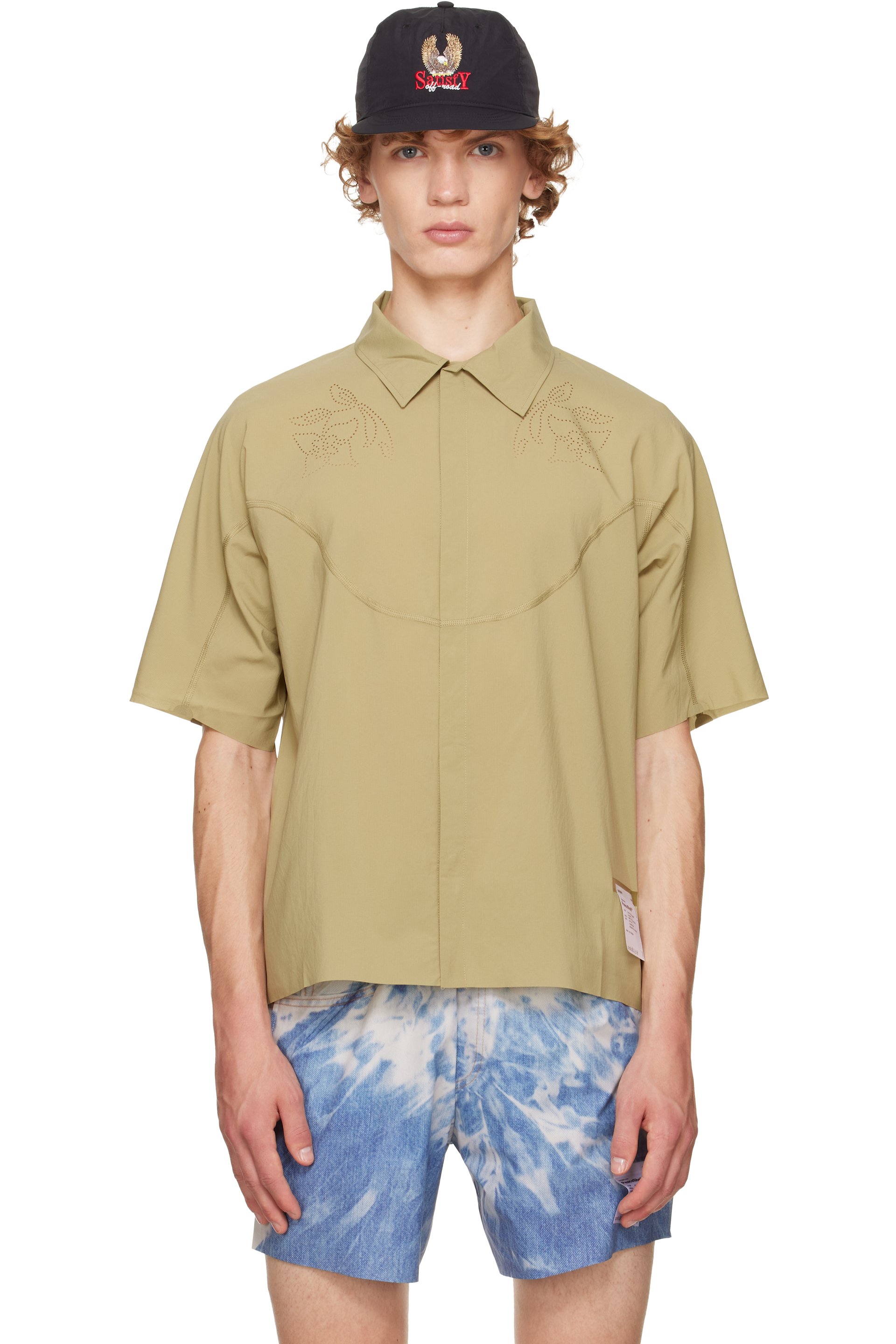 Satisfy - Khaki PeaceShell River Short Sleeves Shirt