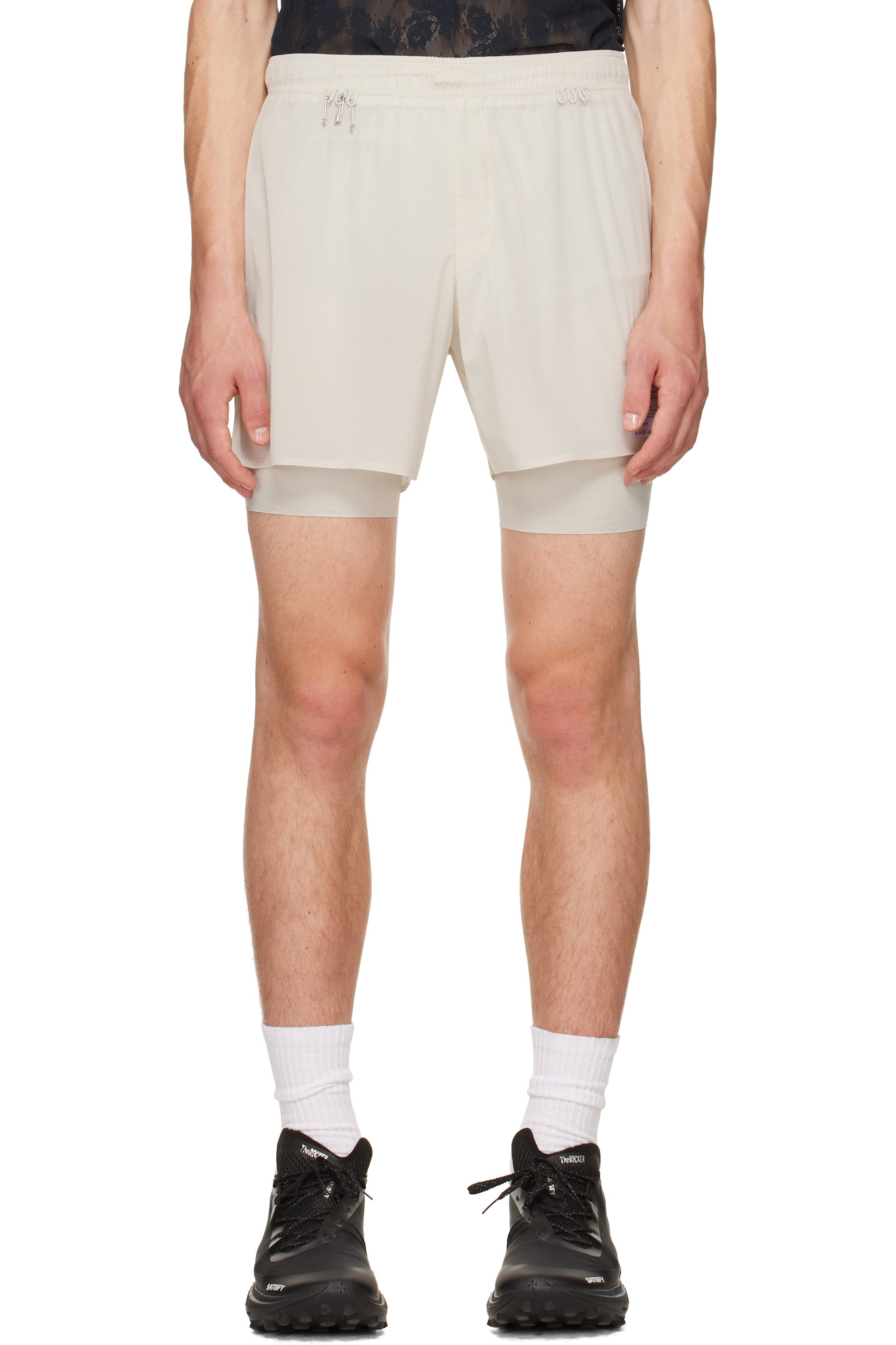 Satisfy - Short 8 Desert gris en jersey HeatCrush