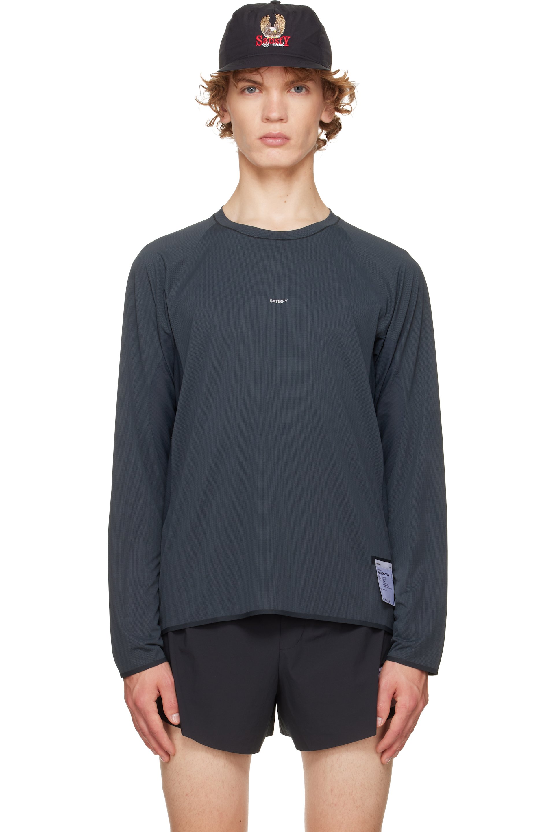 Satisfy - Black AuraLite UV Long Running T‑shirt