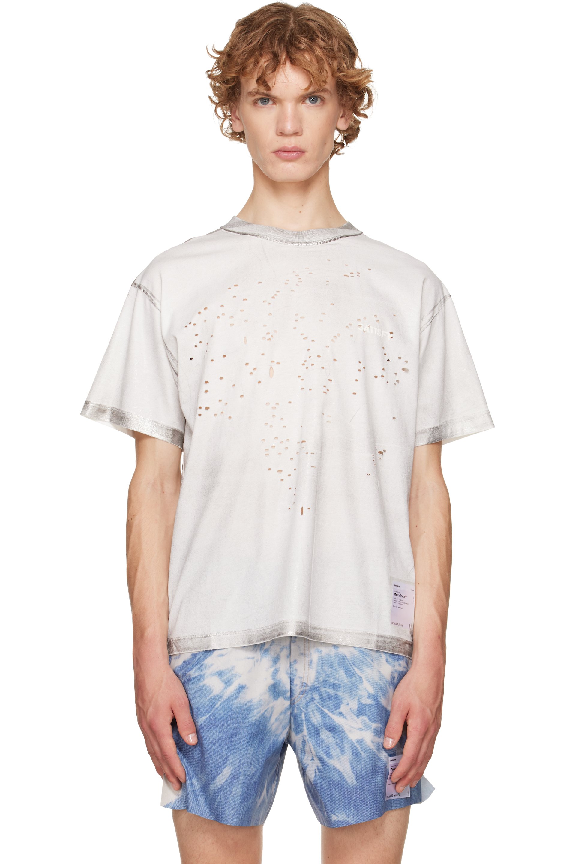 Satisfy - White & Silver MothTech Running T‑shirt