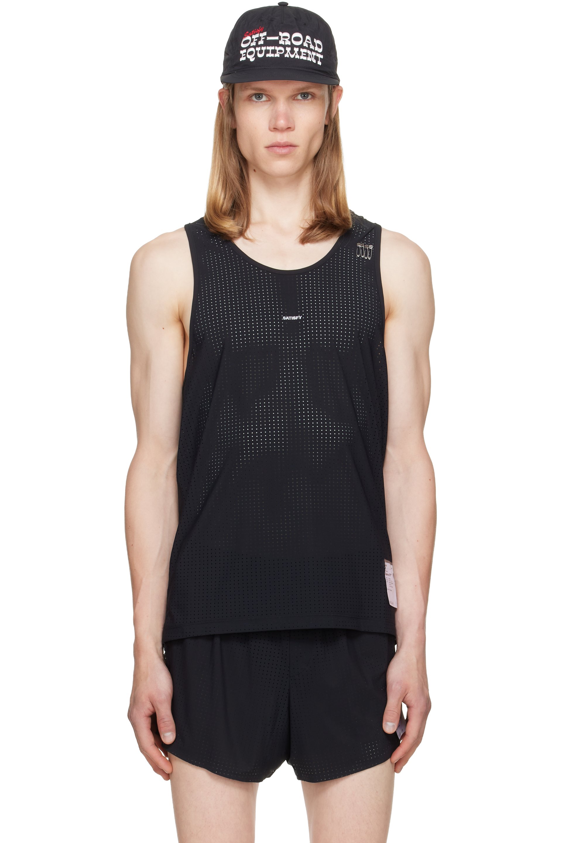 Satisfy - Black Space‑O Singlet Tank Top