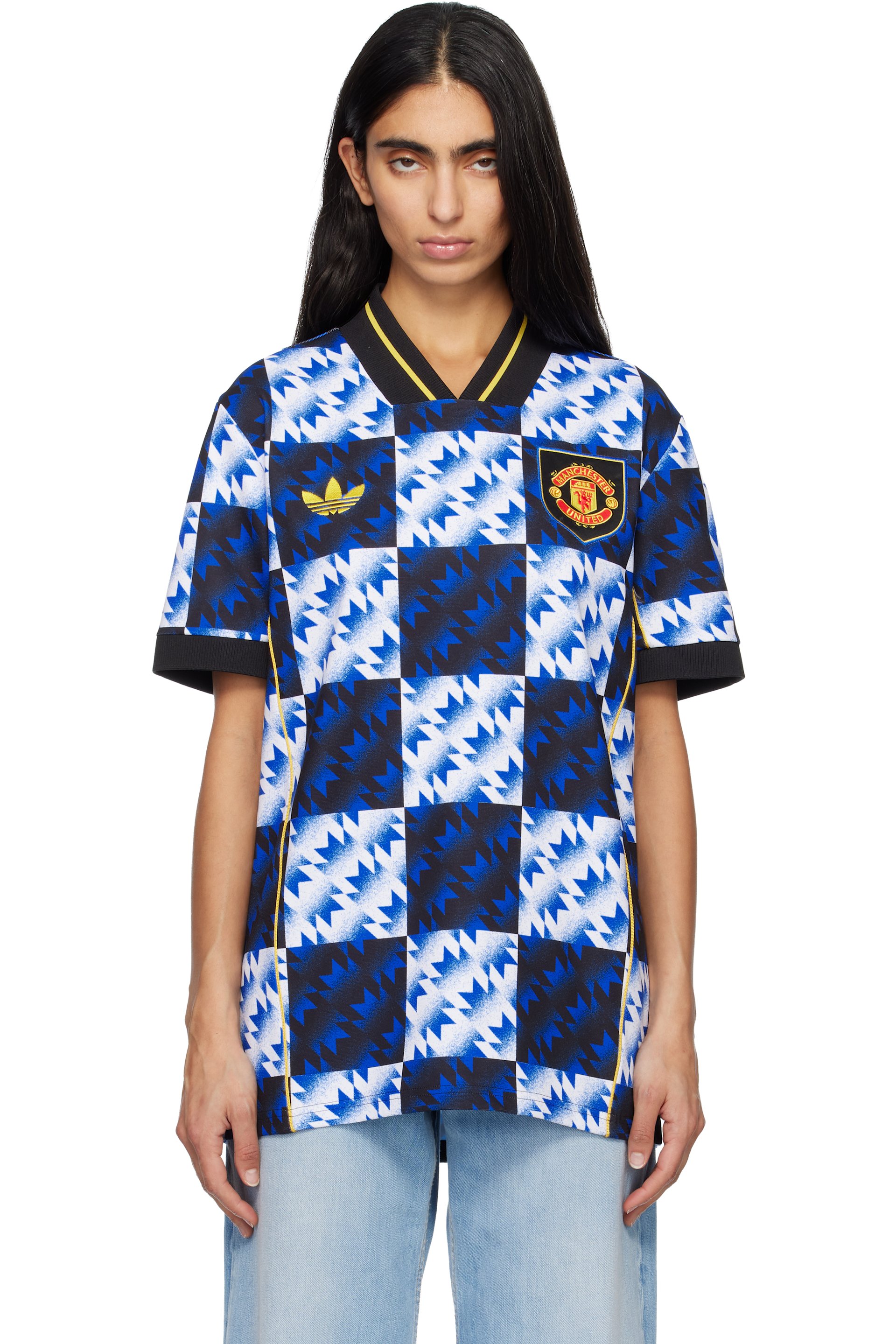 adidas Originals - Maillot Manchester United LFSTLR bleu