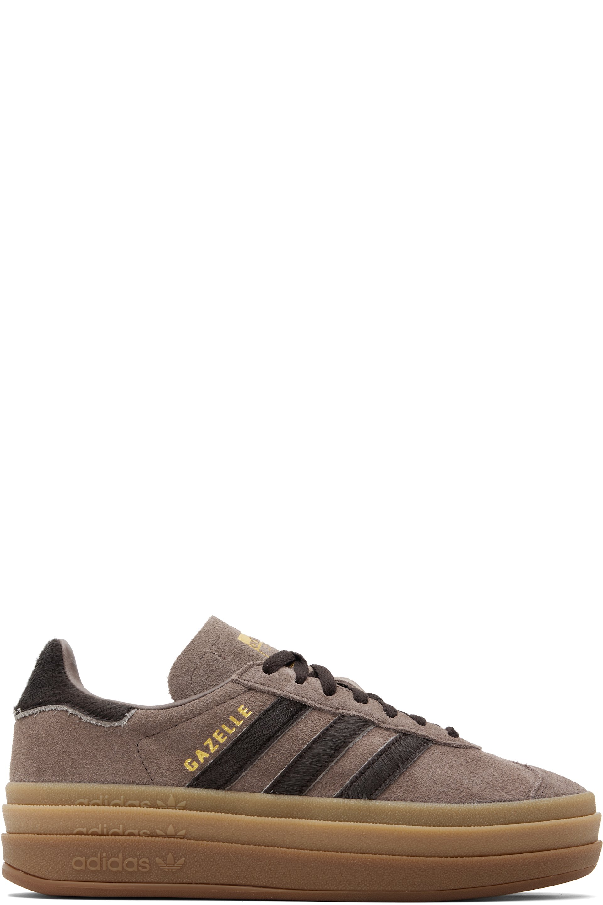 adidas Originals - Baskets Gazelle brunes à plateforme
