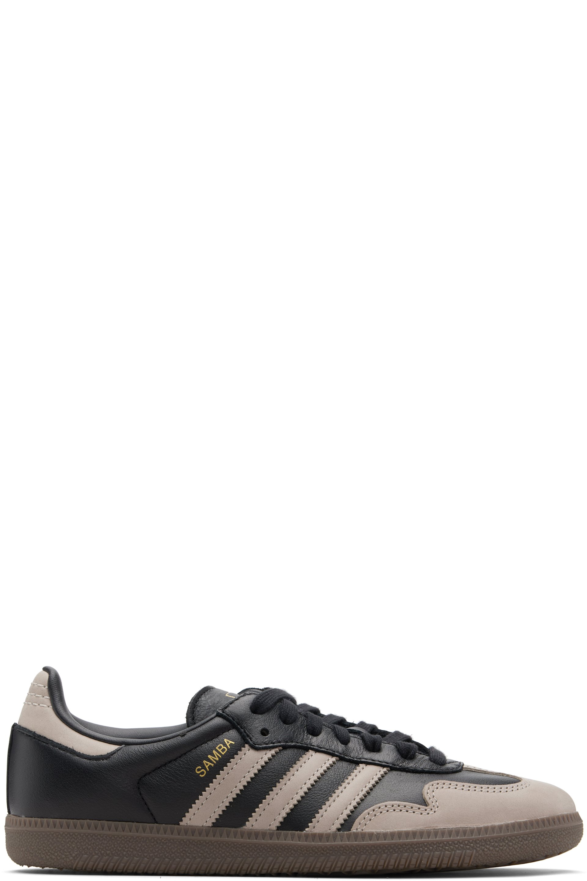adidas Originals - 블랙 & 베이지 삼바 OG 스니커즈