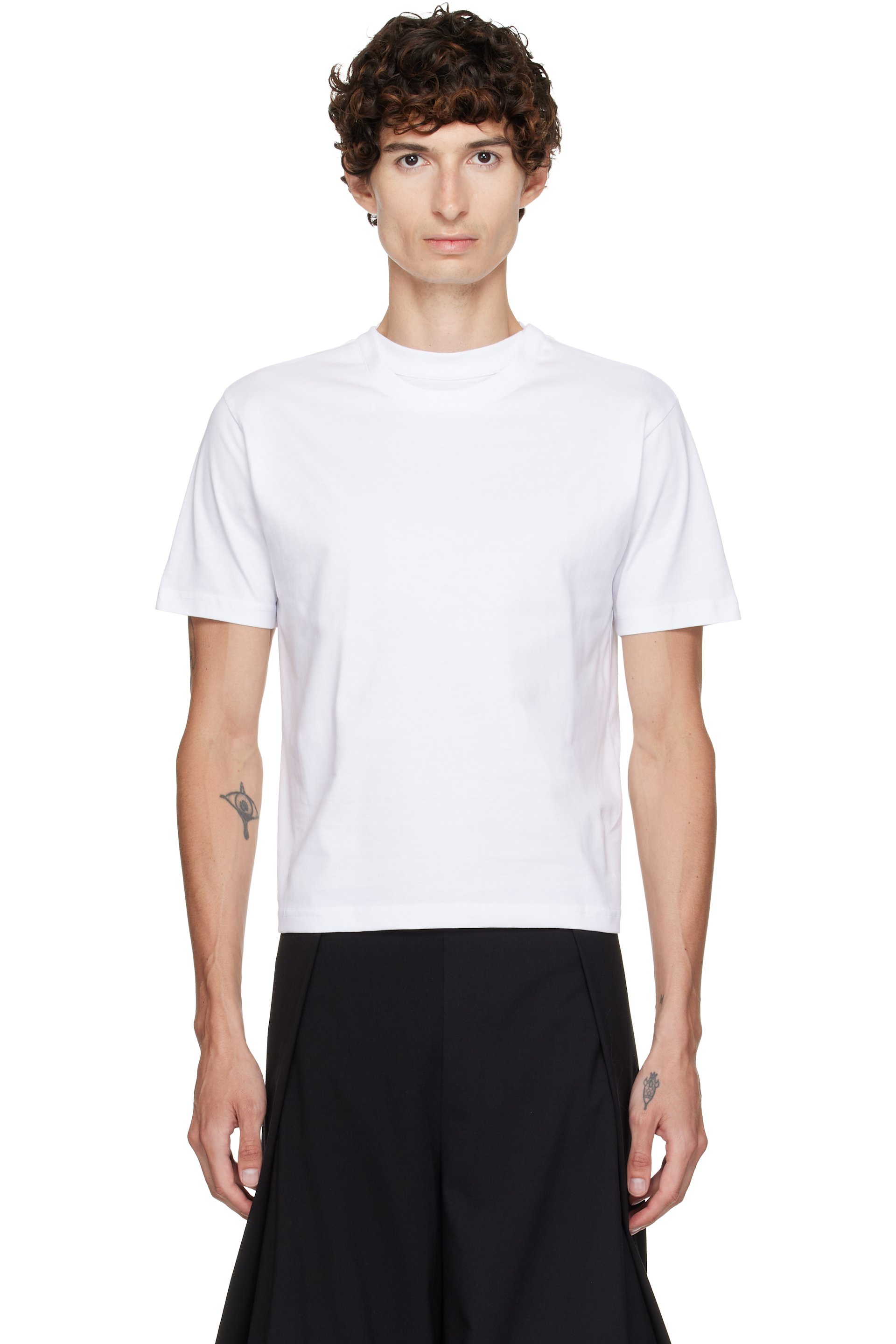 HODAKOVA - T-shirt blanc à col étagé
