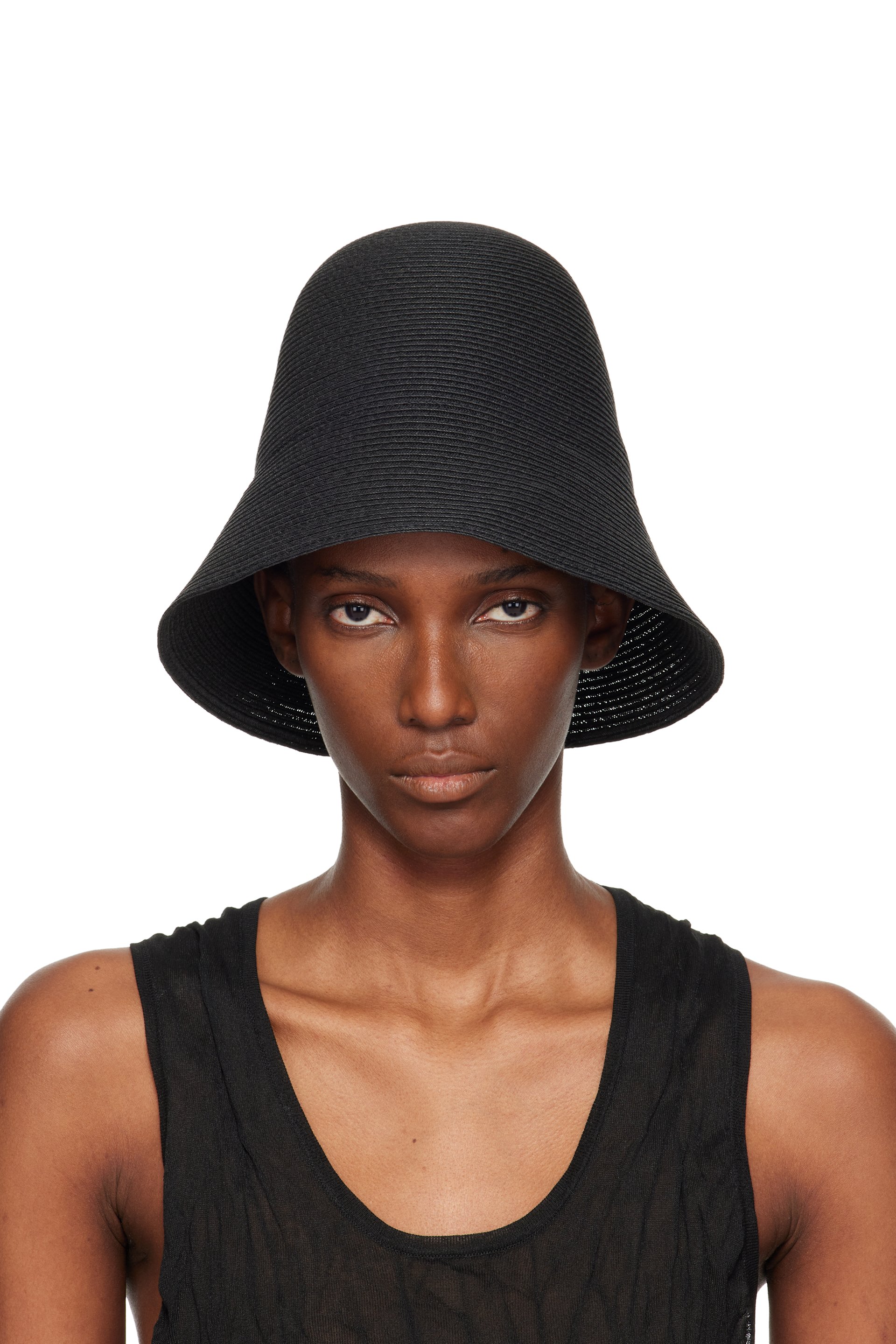 TOTEME - Black Paper Sun Bucket Hat