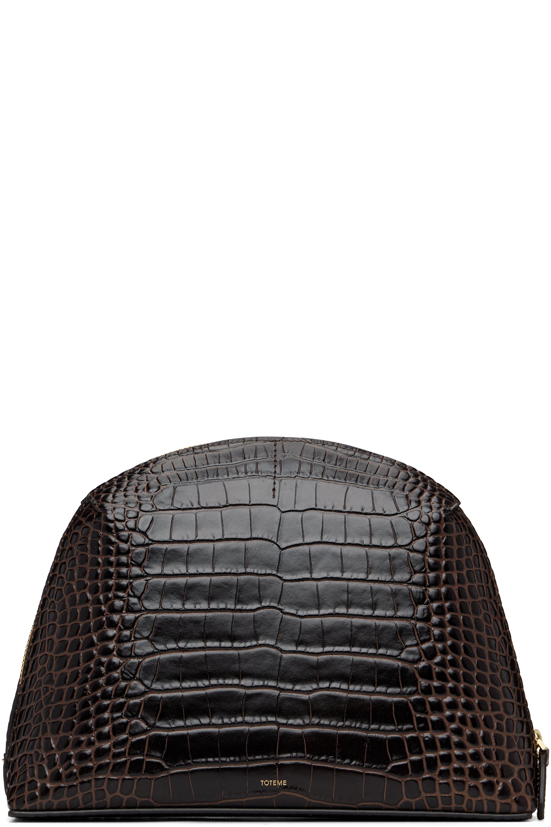 TOTEME - Brown Medium Croco-Embossed Day Clutch
