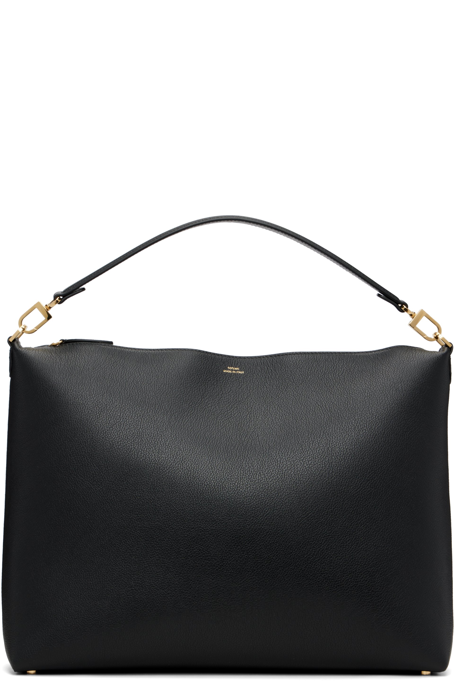 TOTEME - Moyen sac Bevel noir en cuir grainé