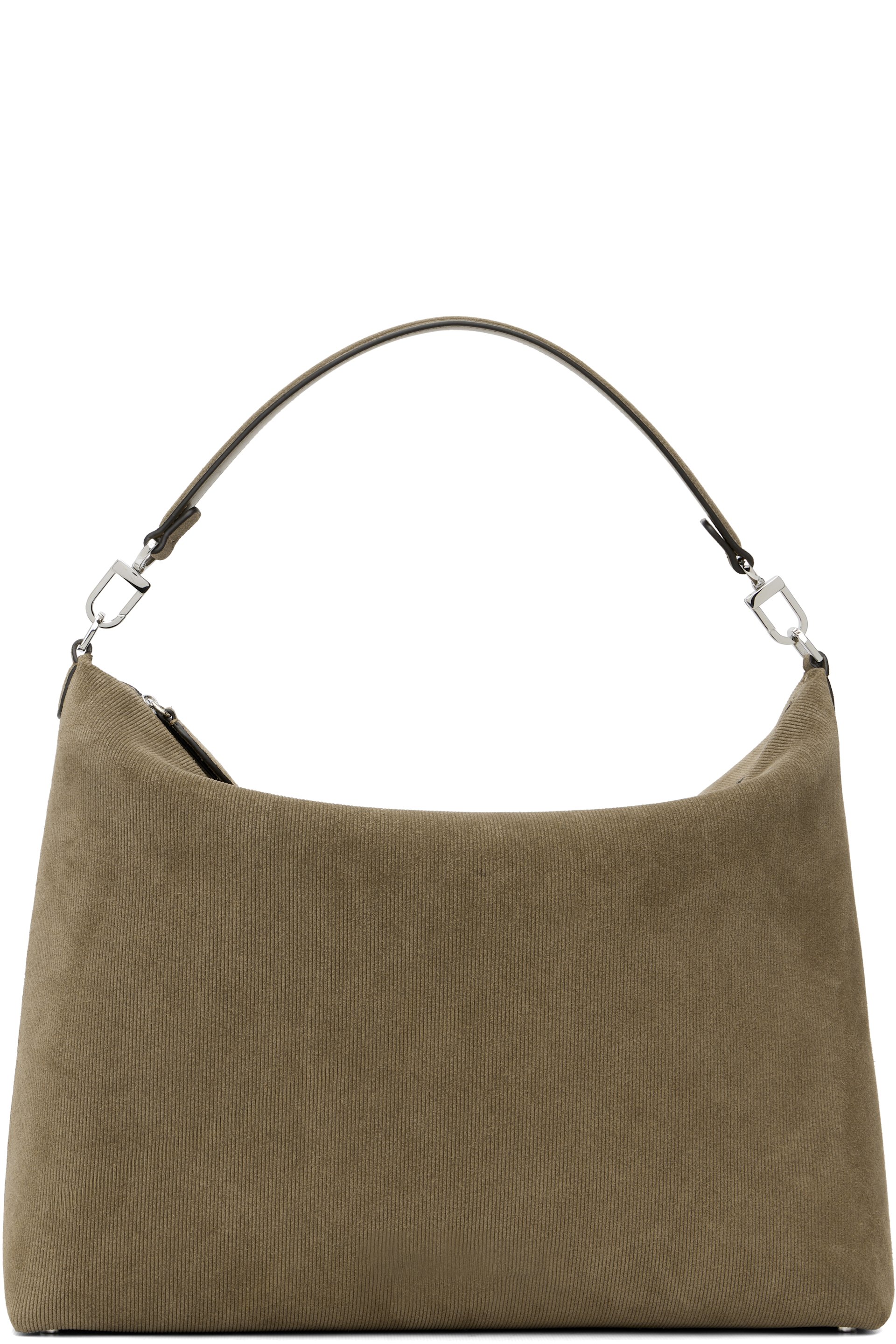 TOTEME - Moyen sac Bevel taupe en suède