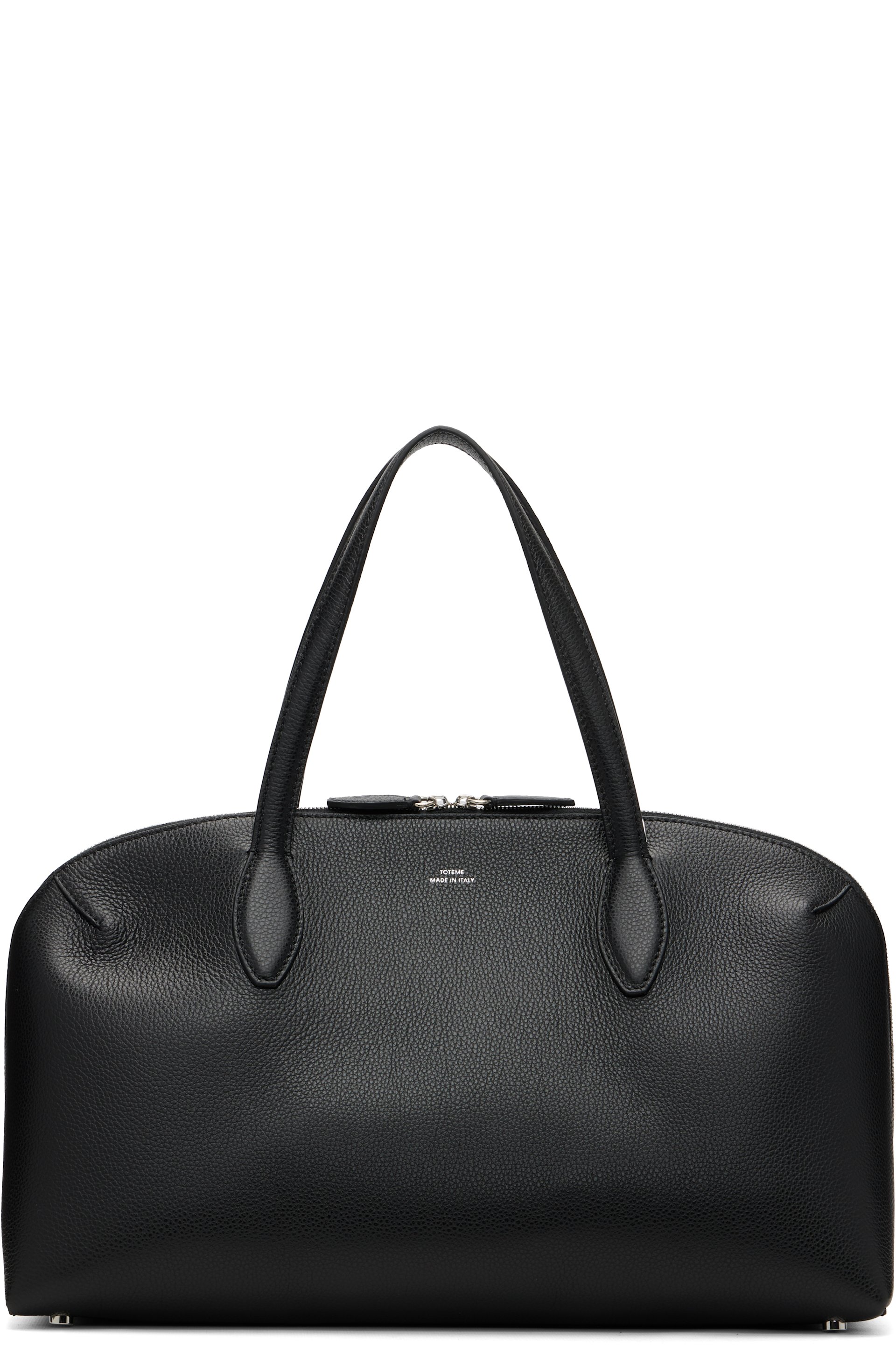 TOTEME - Moyen cabas noir en cuir grainé