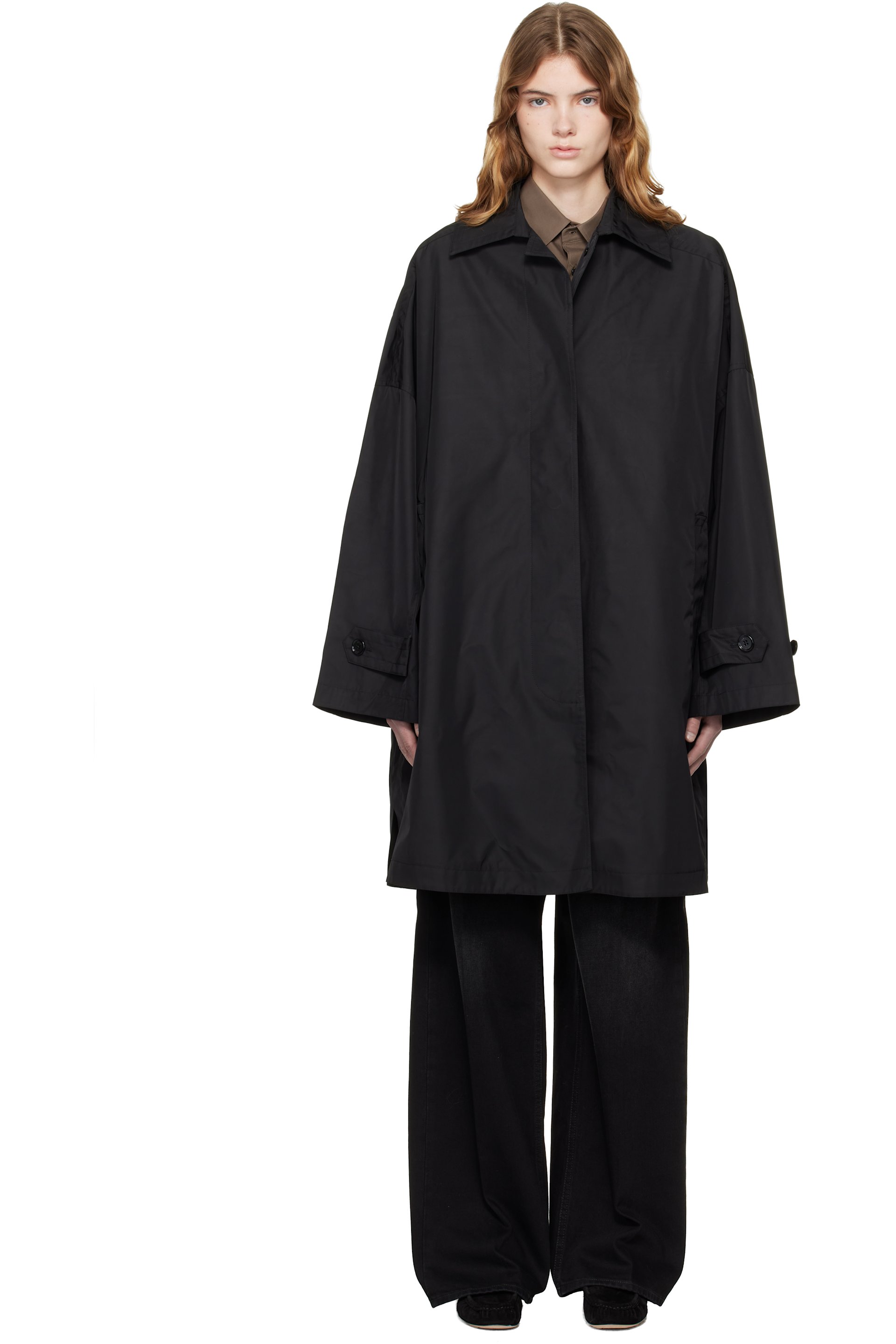 TOTEME - Trench de style paletot d'auto noir
