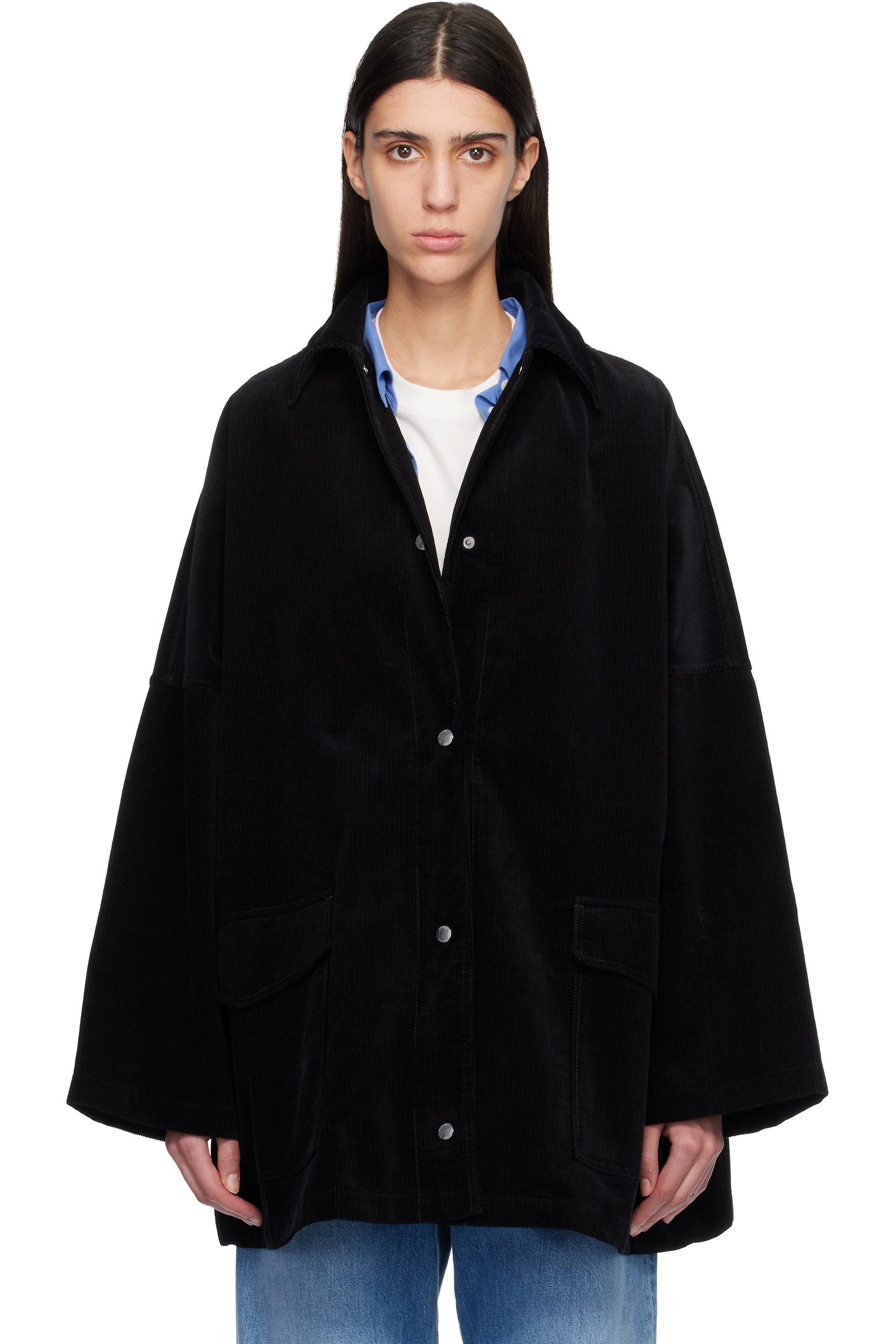 TOTEME - Black Cord Overshirt Chore Jacket