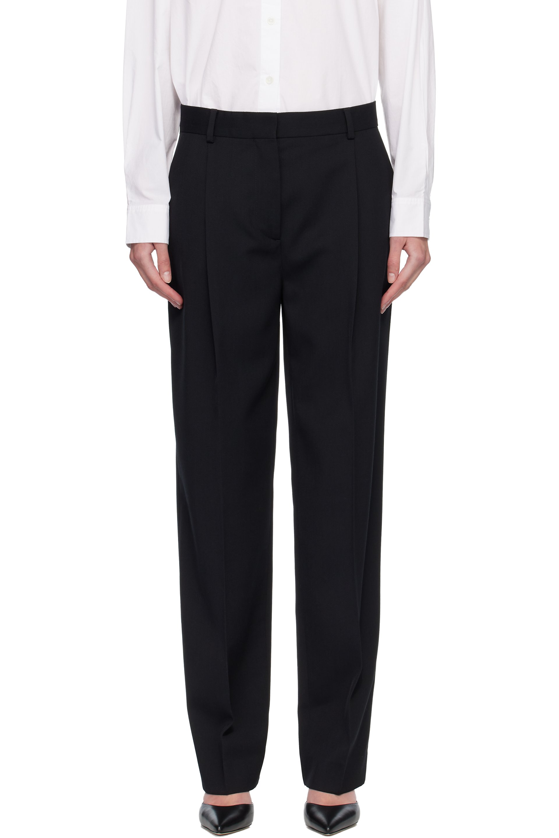 TOTEME - Pantalon noir à plis