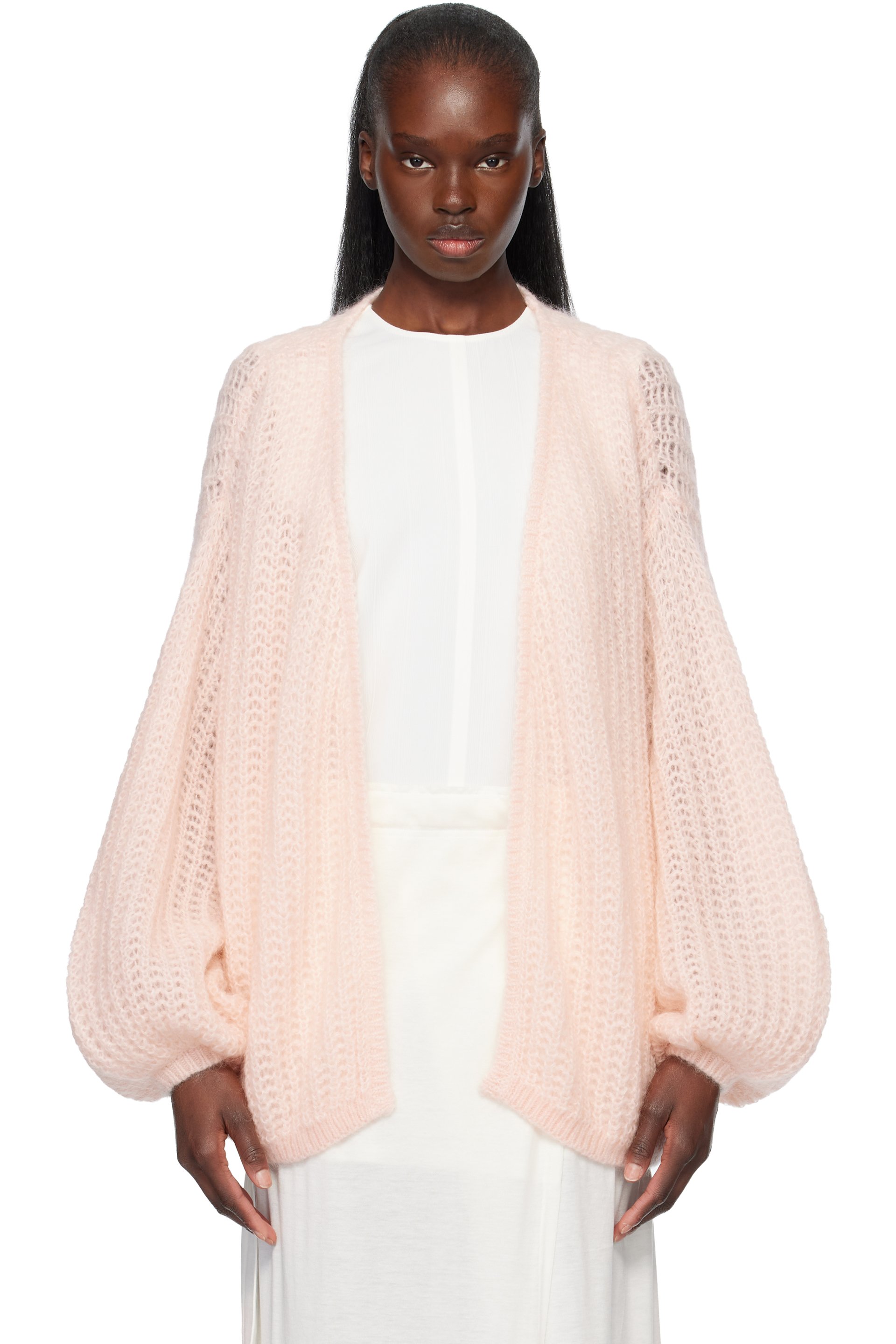 TOTEME - Cardigan bouffant rose