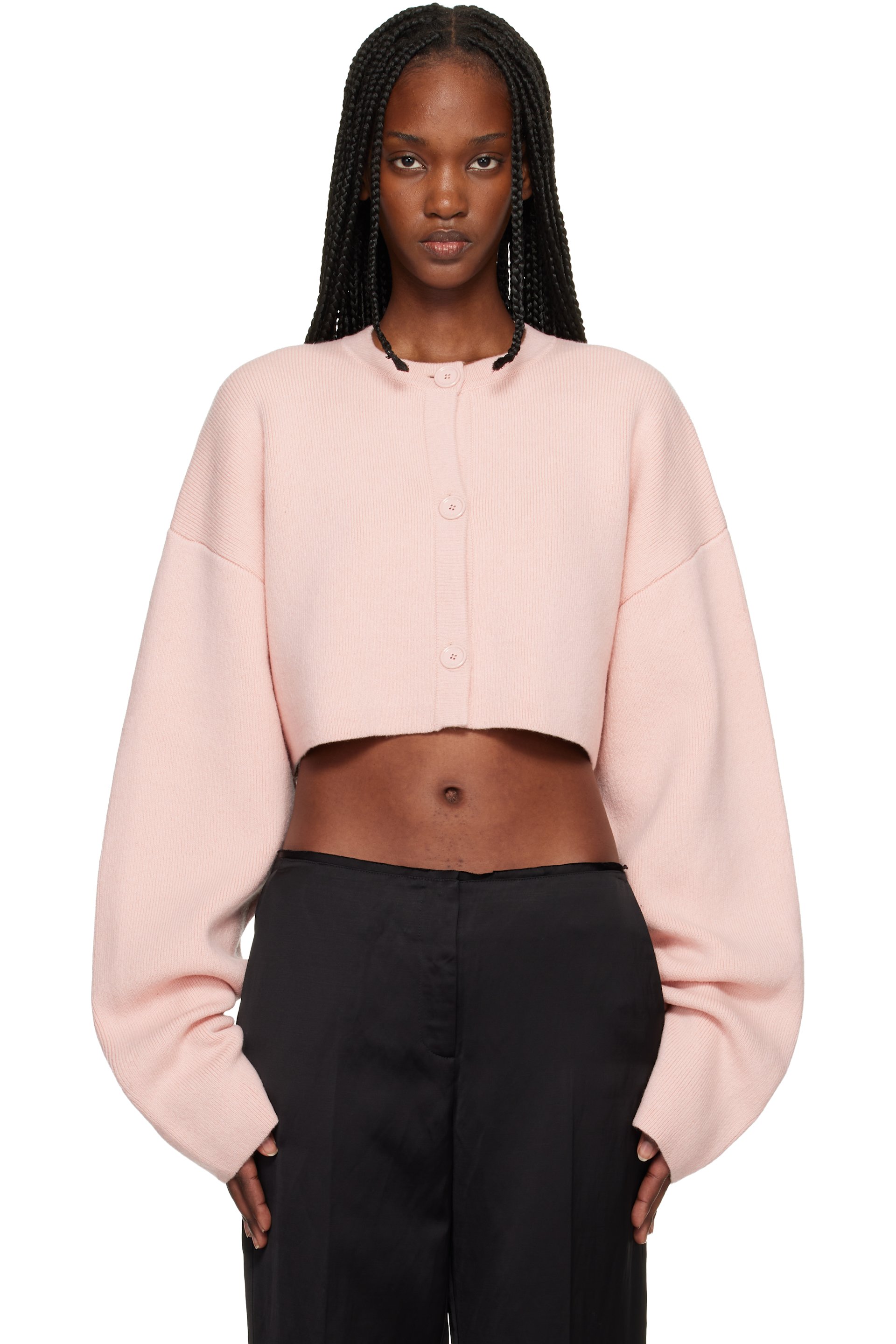 TOTEME - Cardigan écourté surdimensionné rose
