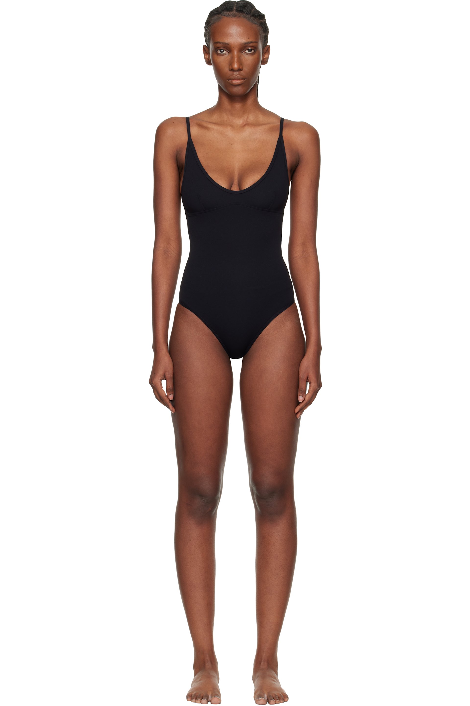 TOTEME - Maillot de bain une pièce noir à encolure arrondie