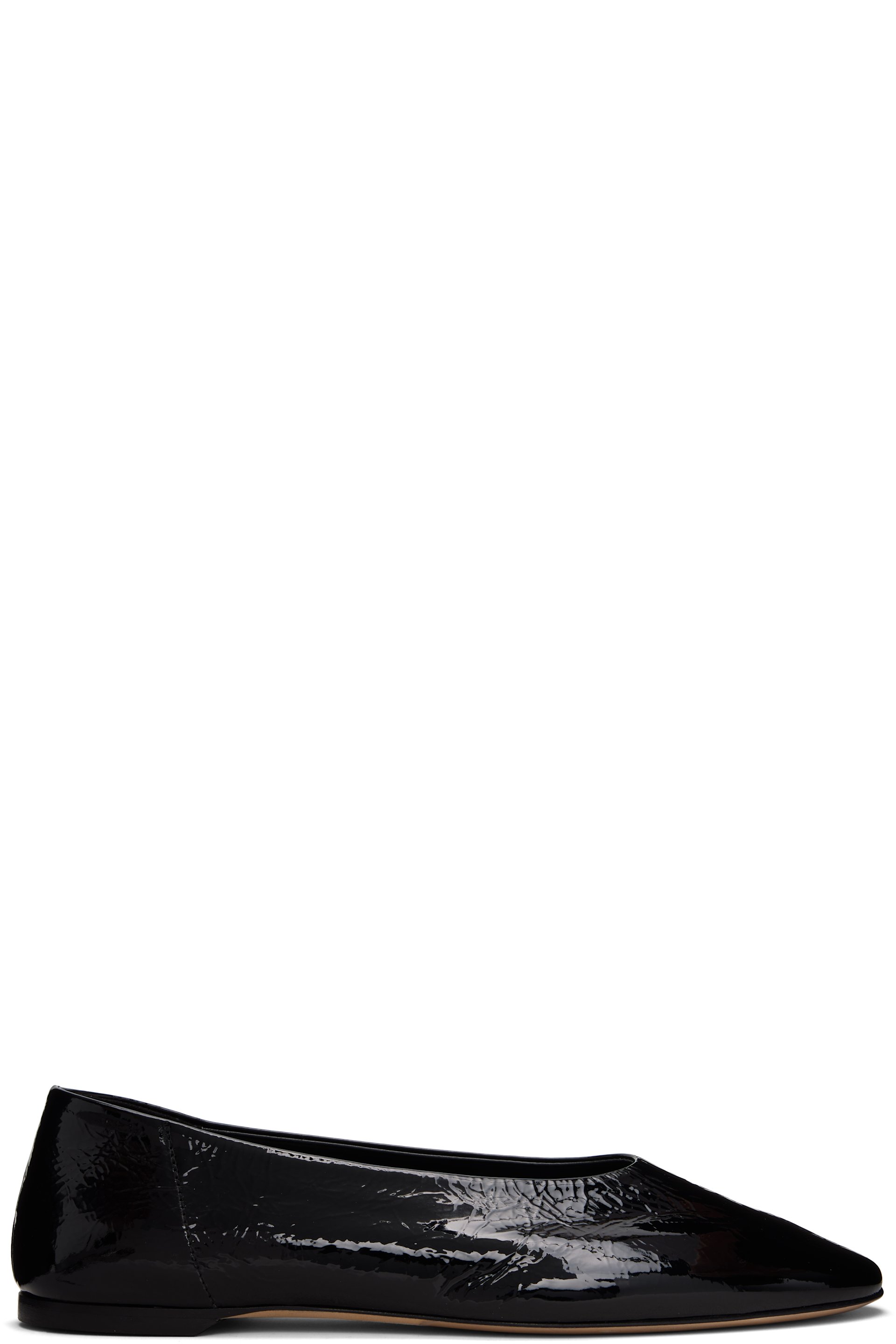 TOTEME - Ballerines noires en cuir naplak