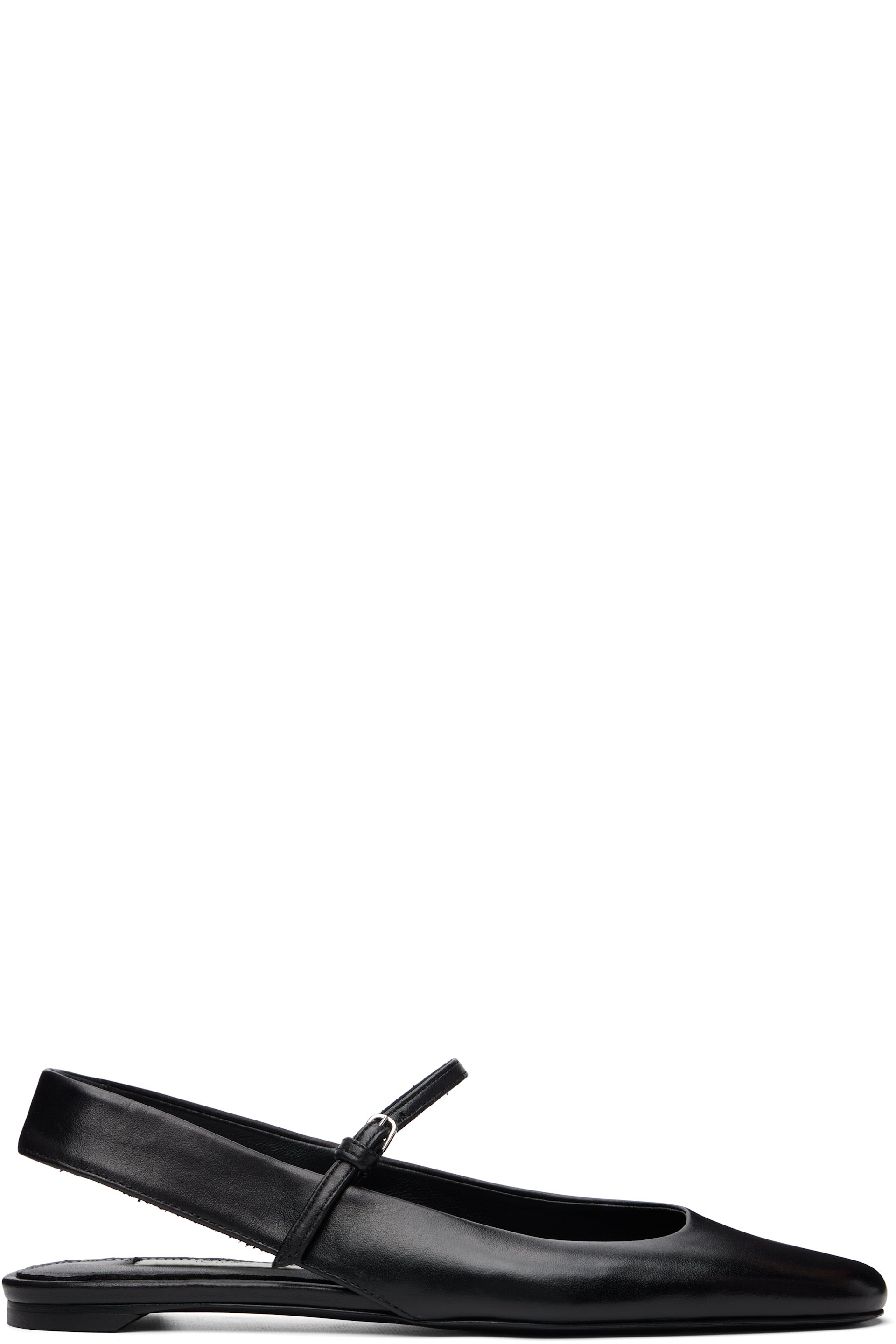 TOTEME - Black Slingback Nappa Mary Jane Ballerina Flats