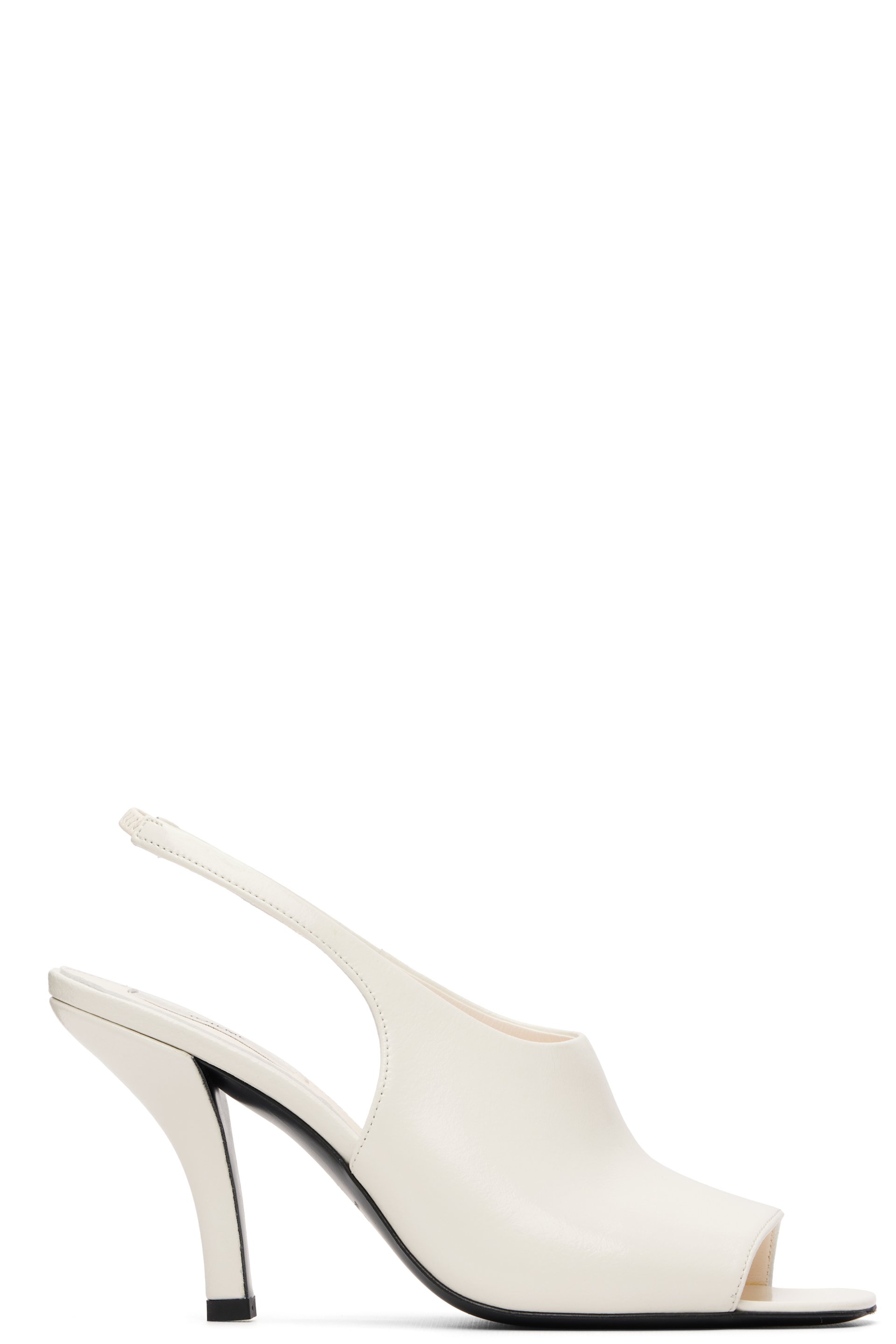 TOTEME - Off-White Contour Naplack Slingback Heeled Sandals