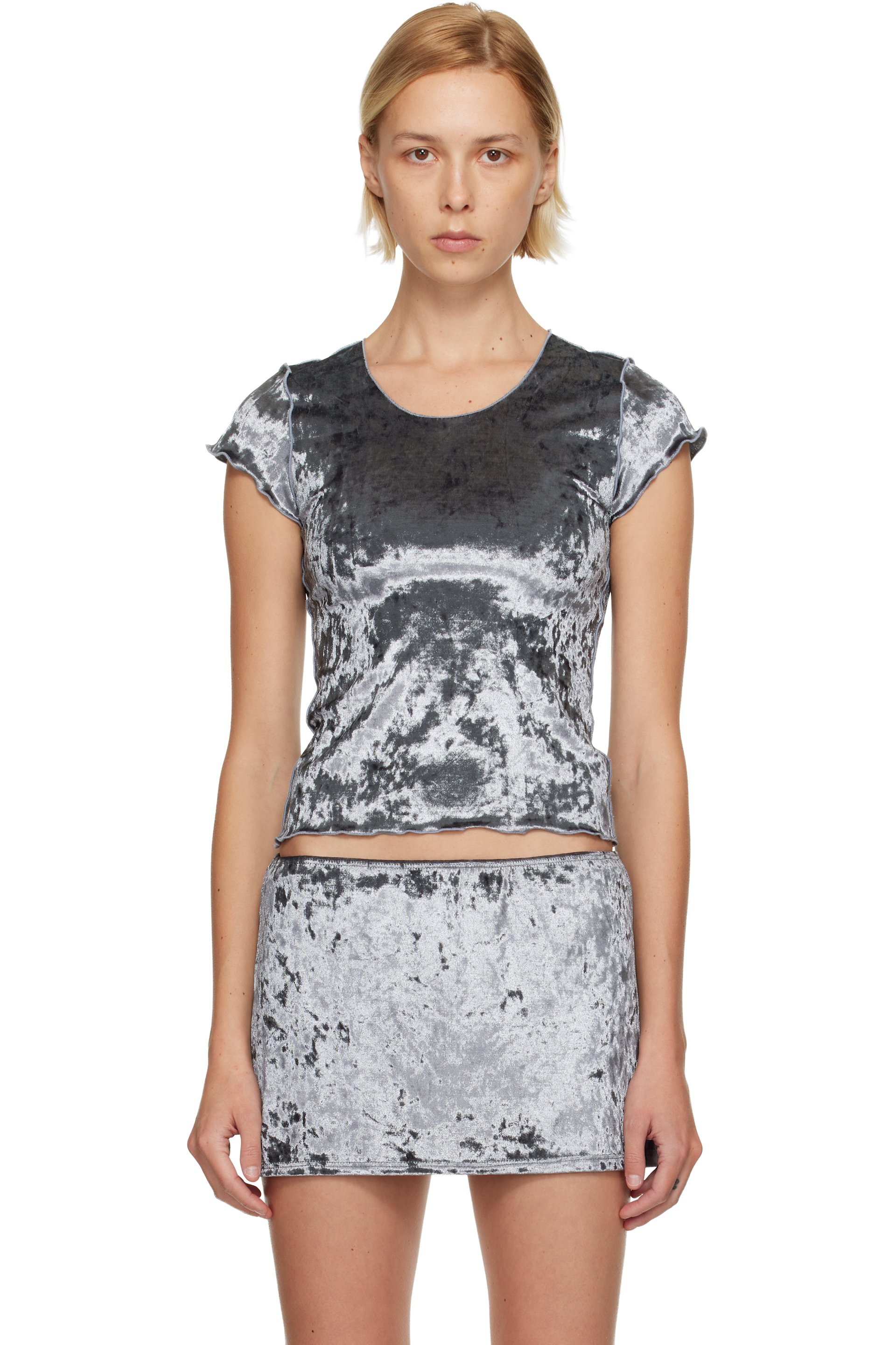 Maryam Nassir Zadeh - T-shirt Isla gris