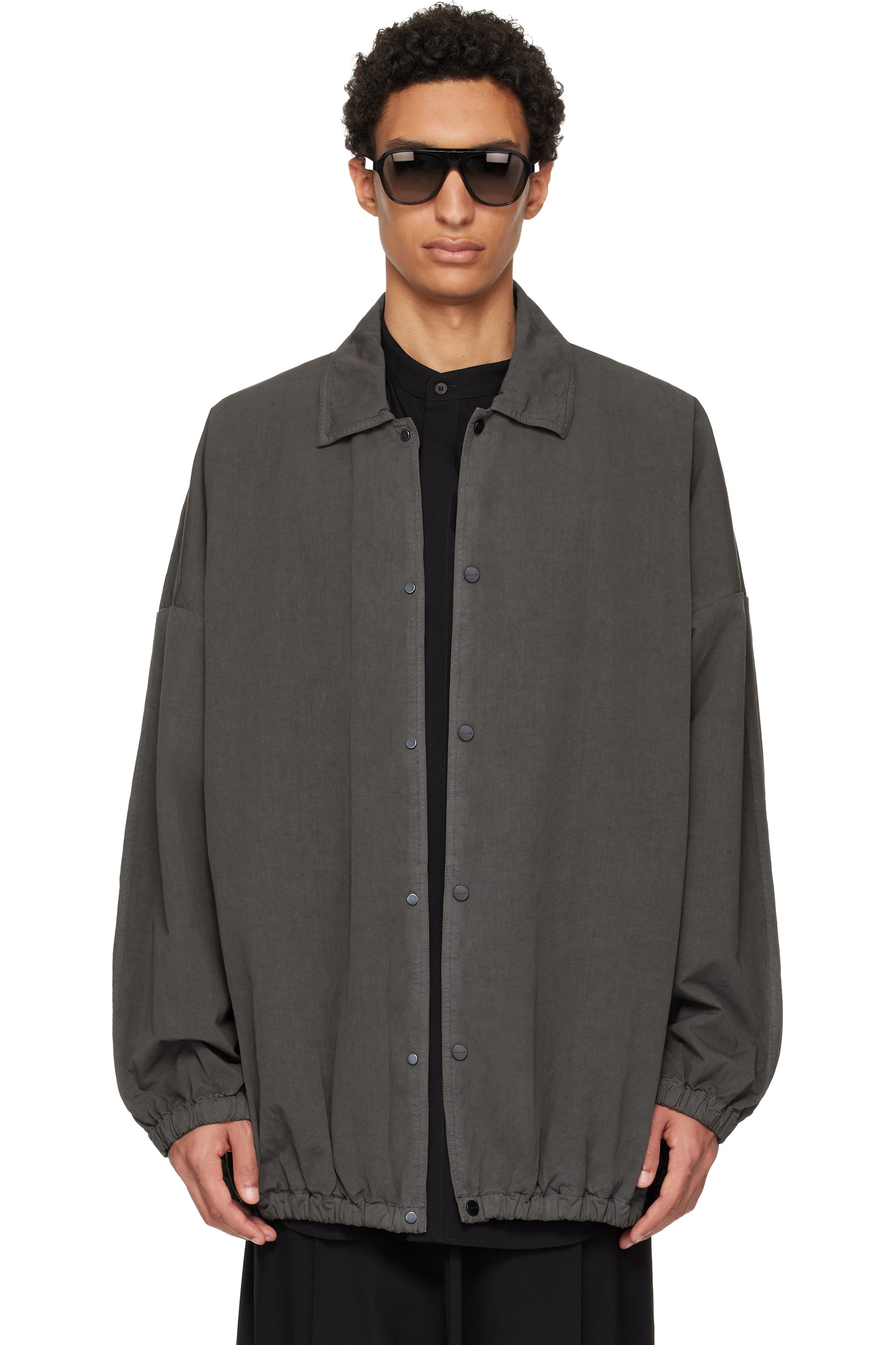 Fear of God - Gray Garment Dyed Cotton Windbreaker Jacket