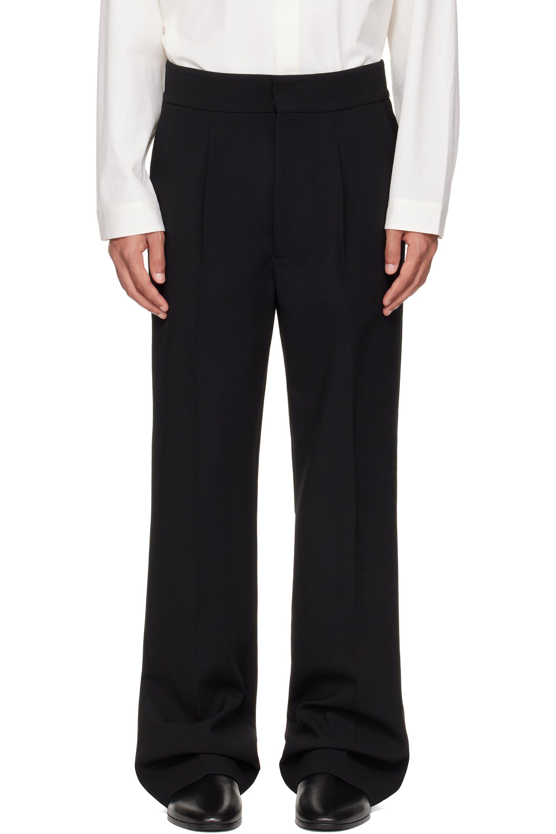 Fear of God - Black Double Weave Wool Tailored Flared Trousers