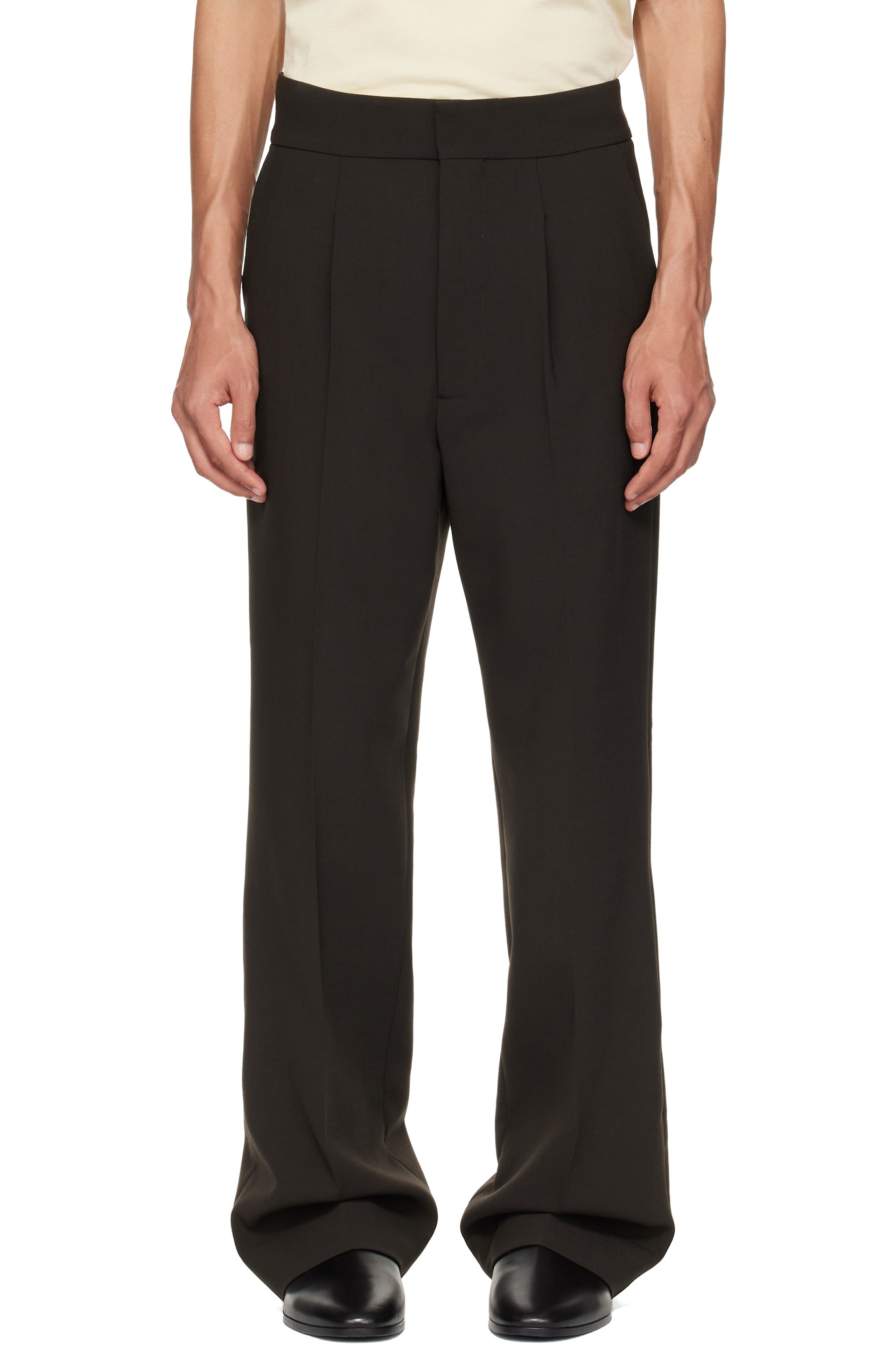 Fear of God - Brown Double Weave Wool Tailored Flared Trousers