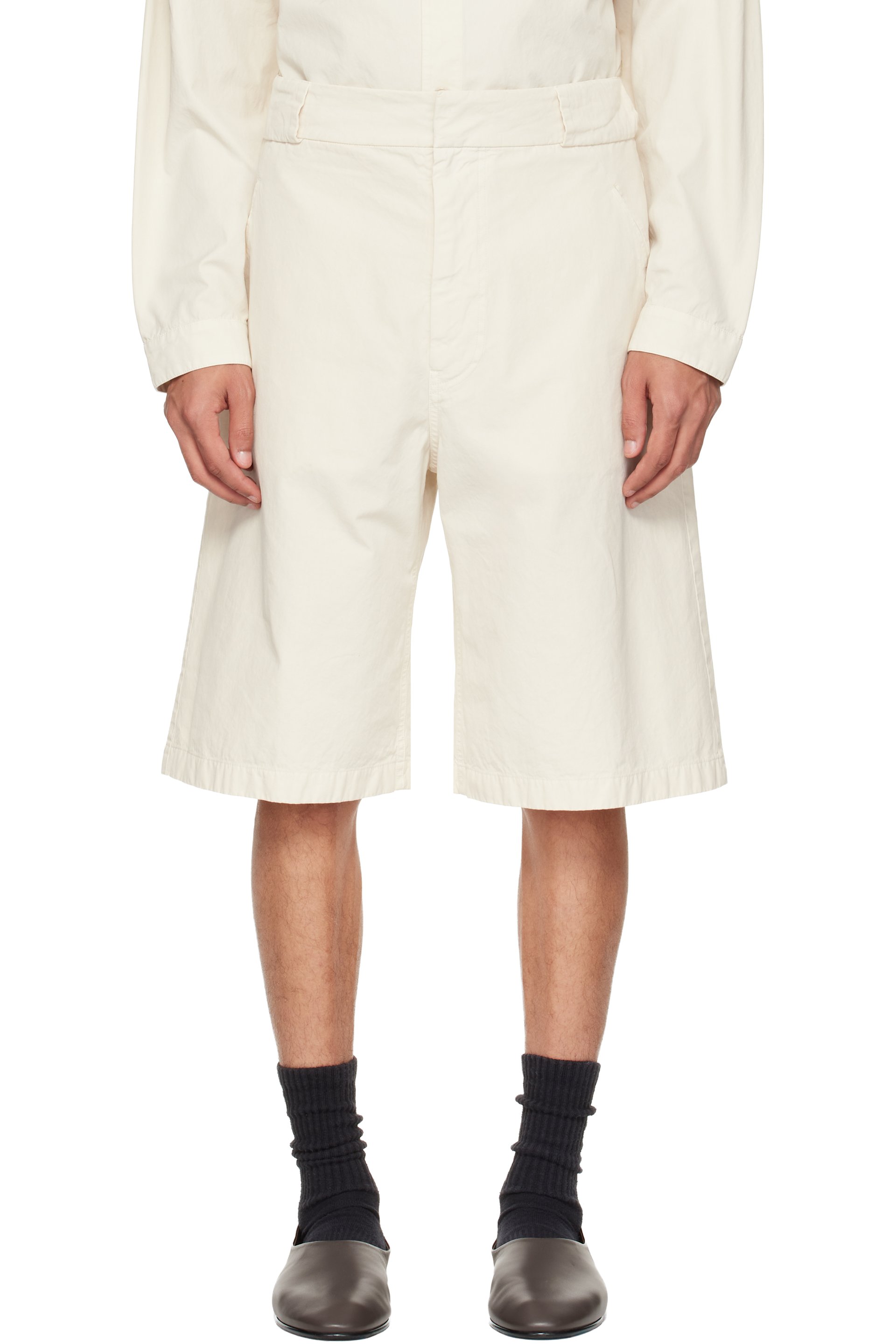 Fear of God - Short décontracté teint en plongée blanc cassé en coton