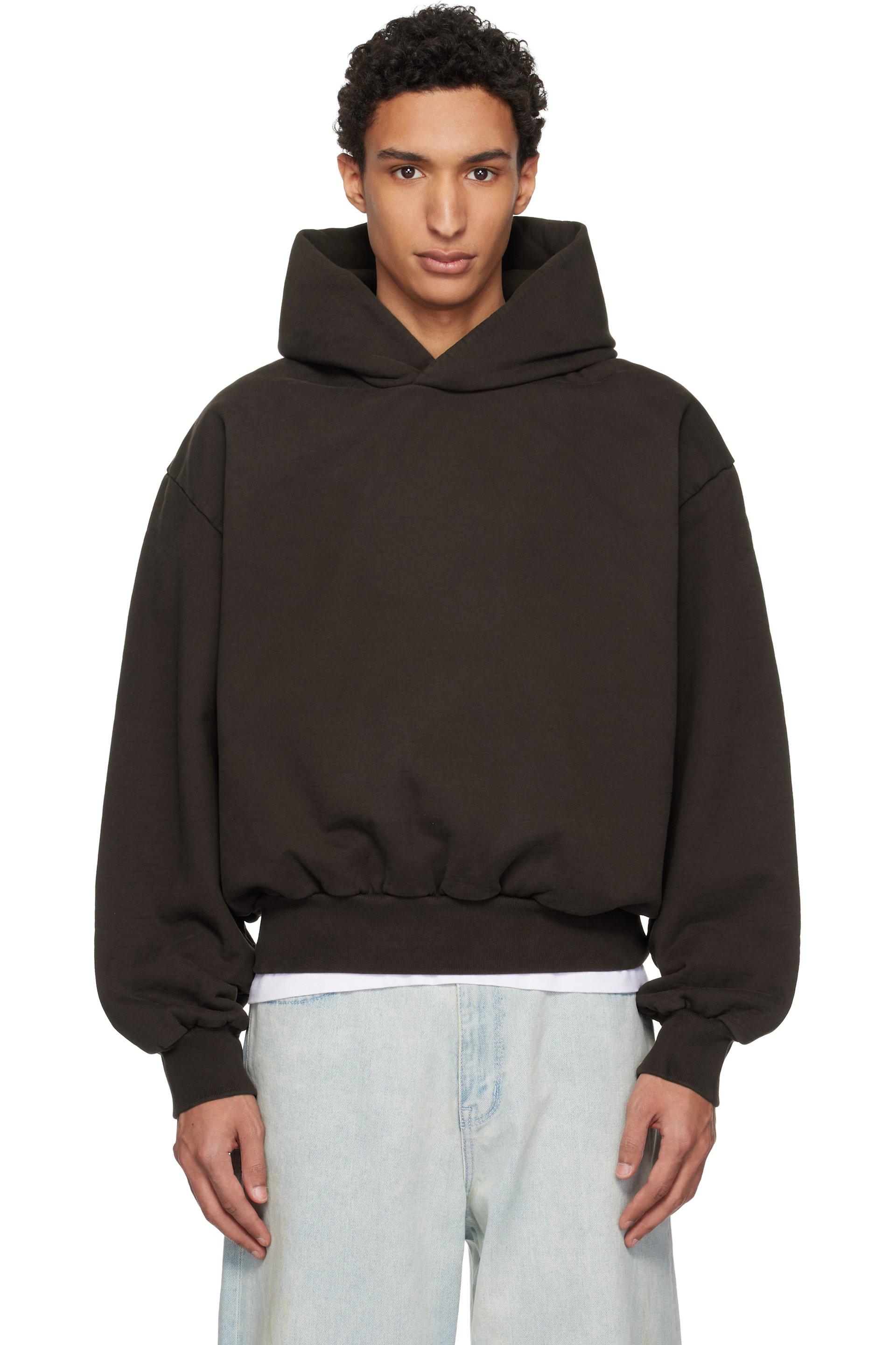 Fear of God - Pull à capuche brun à manches raglan