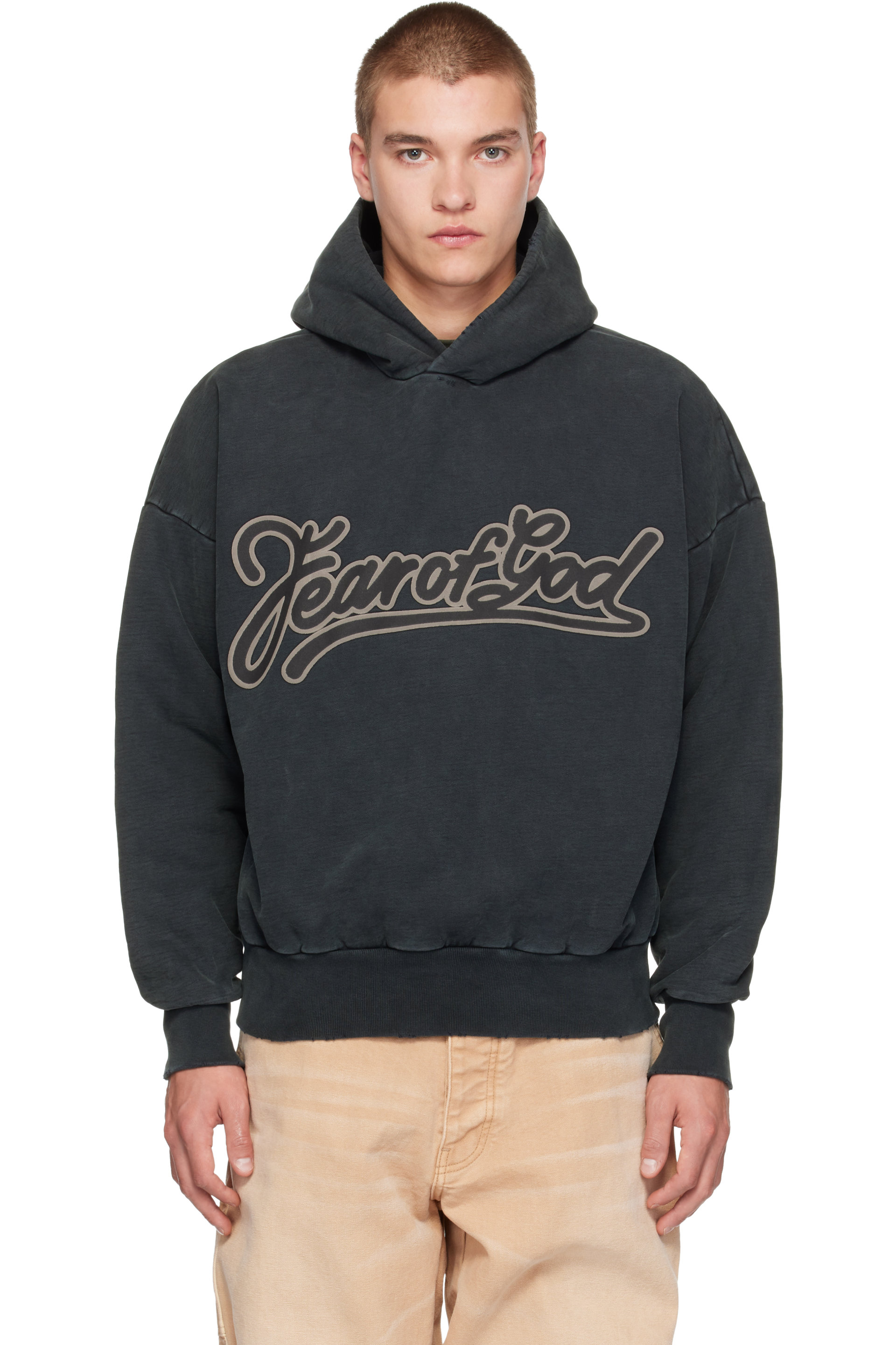 Fear of God - Pull à capuche noir à logo