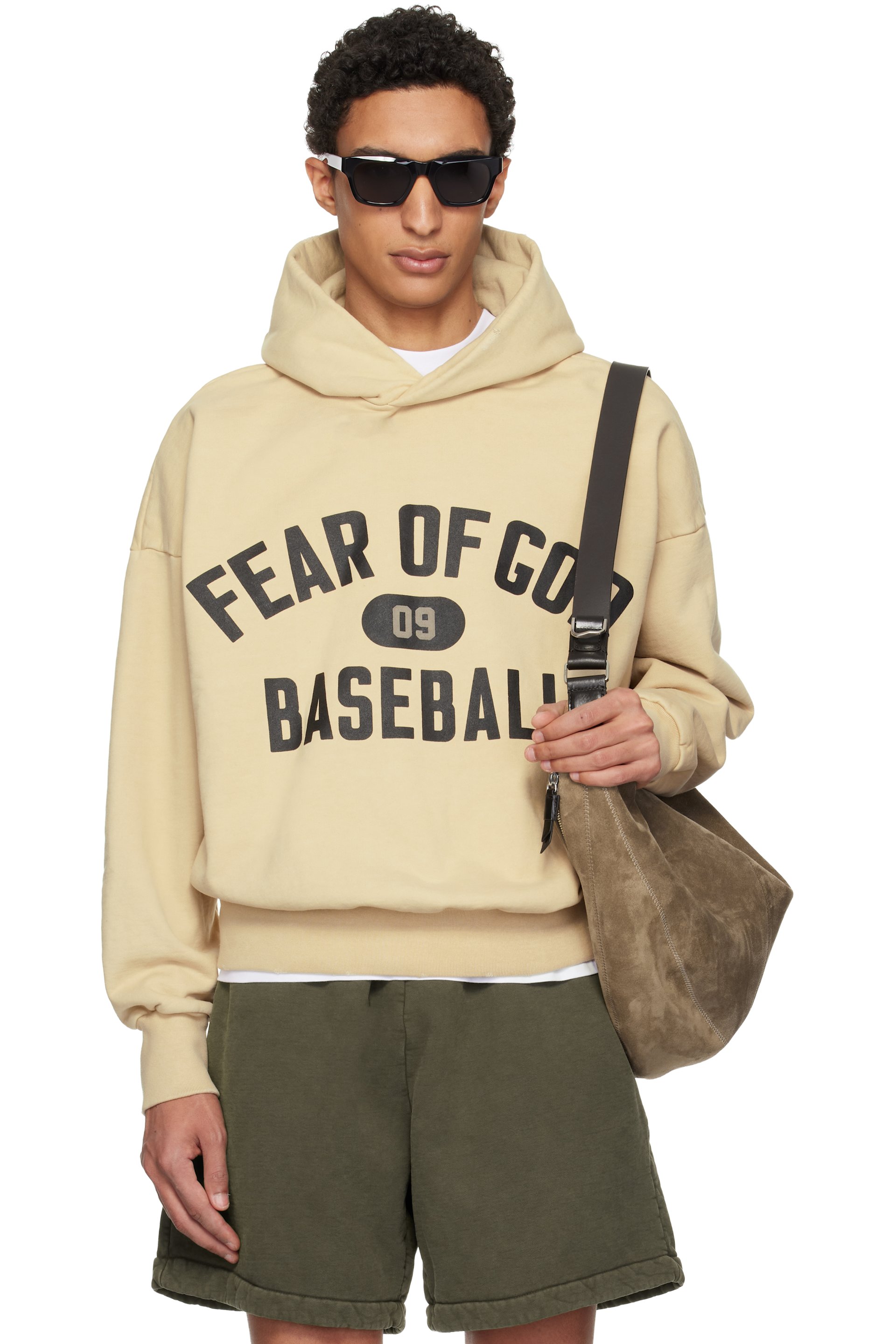 Fear of God - Pull à capuche '09' blanc cassé à coupe classique