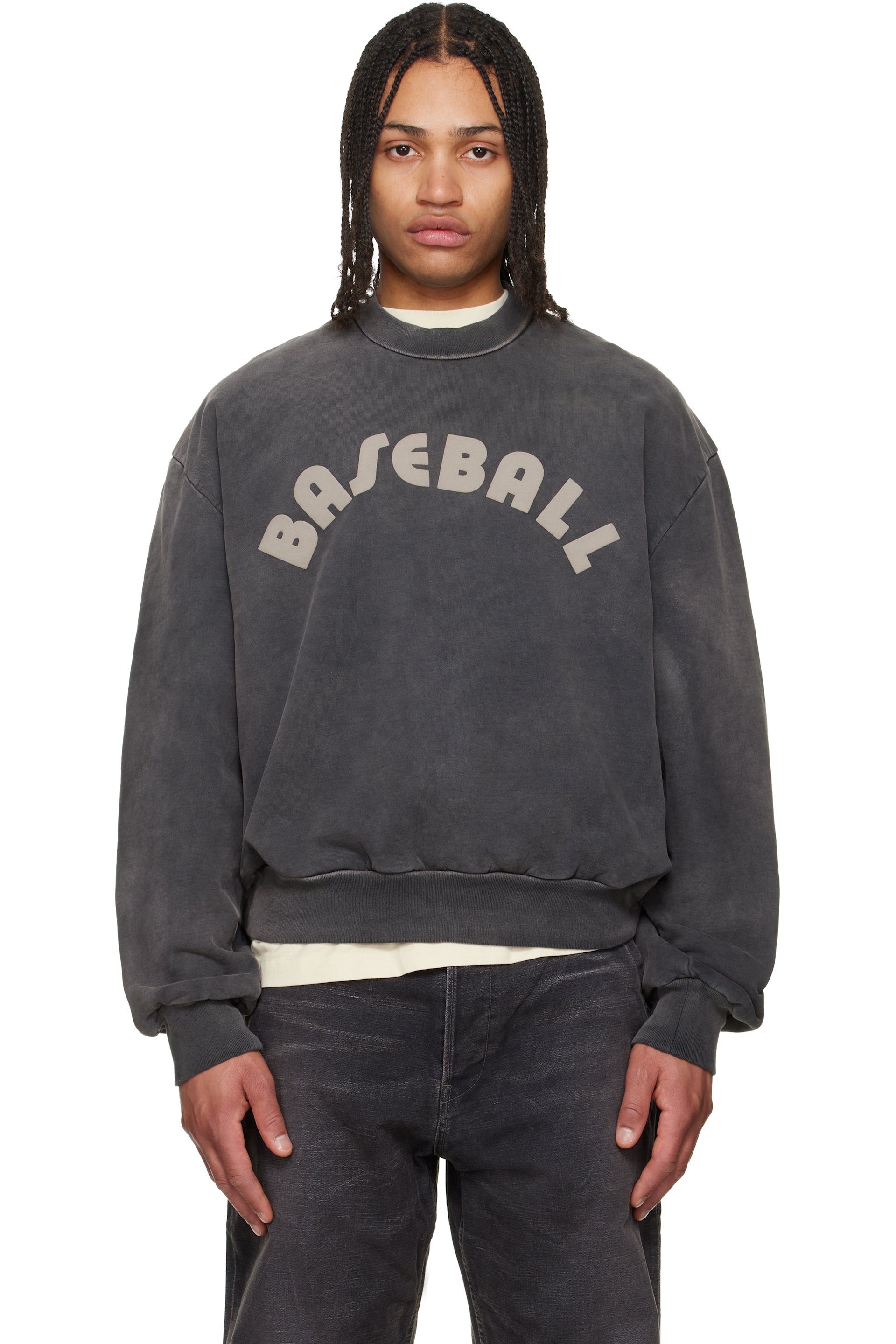 Fear of God - Black 'Baseball' Classic Half Raglan Sweatshirt