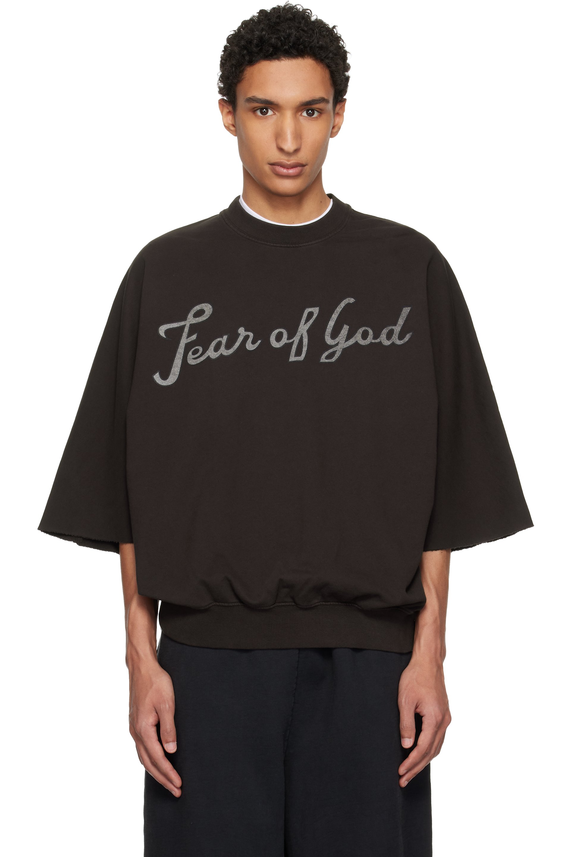Fear of God - Brown '43' Cut Sleeve Sweatshirt