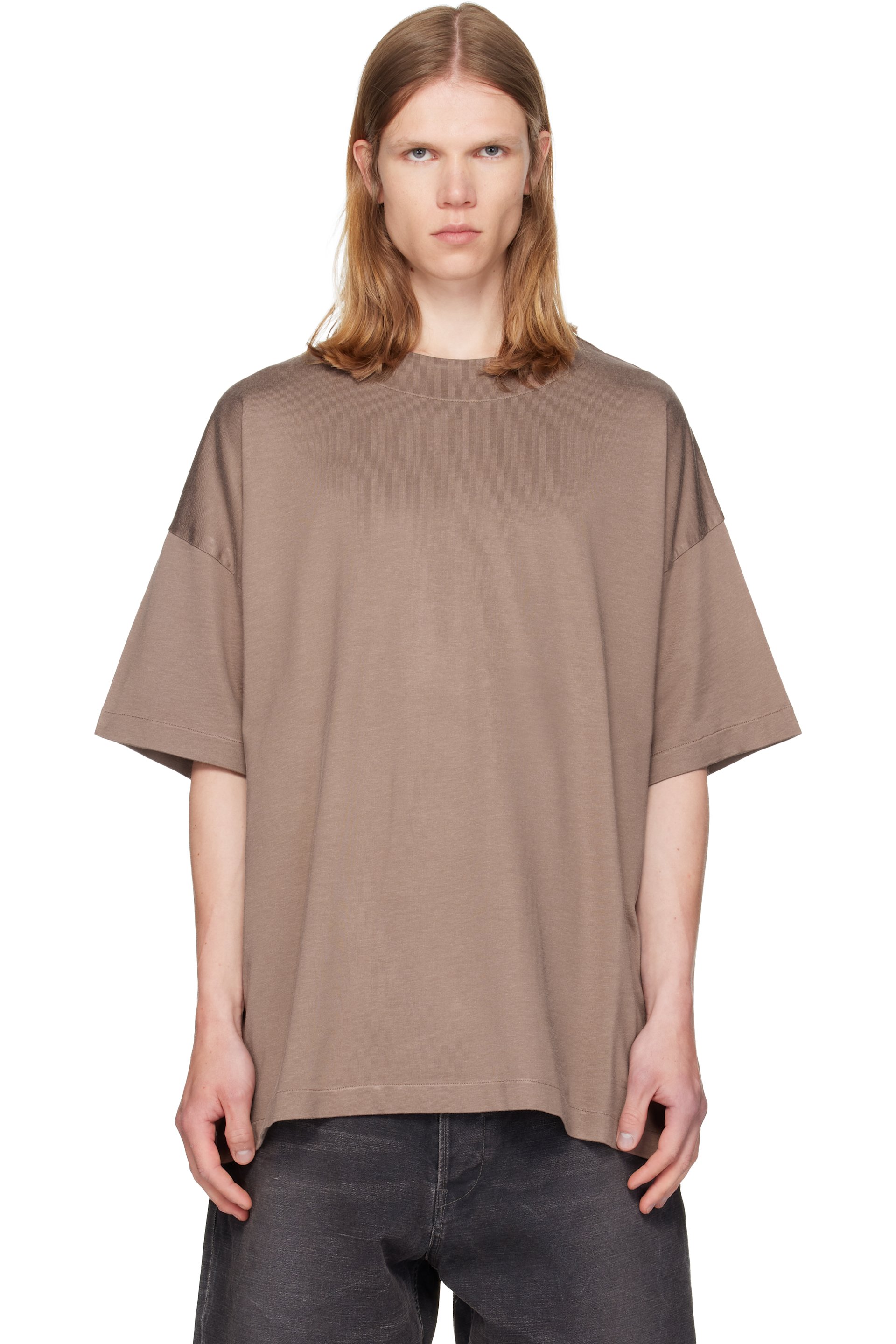 Fear of God - Tan Cotton Rayon T-shirt