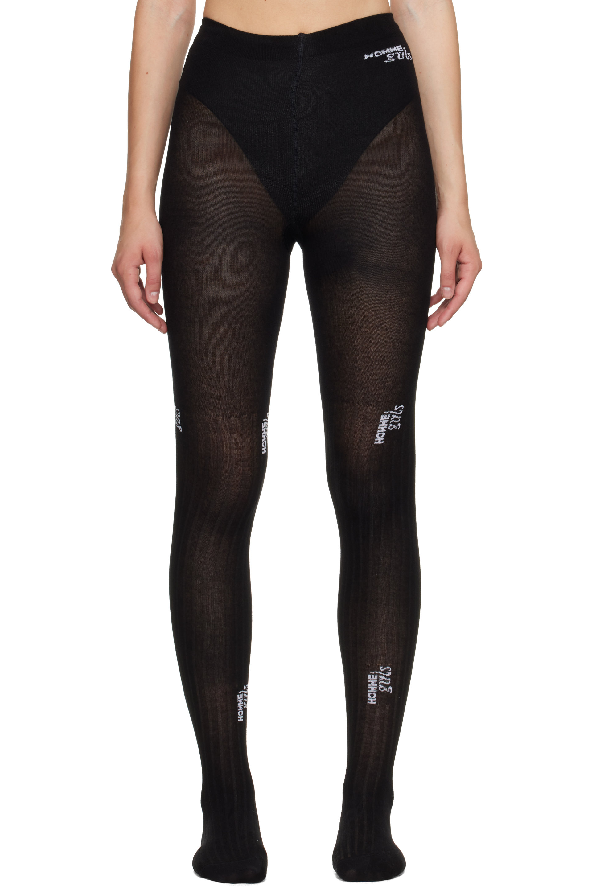 HommeGirls - Black 'Homme Girls' Tights