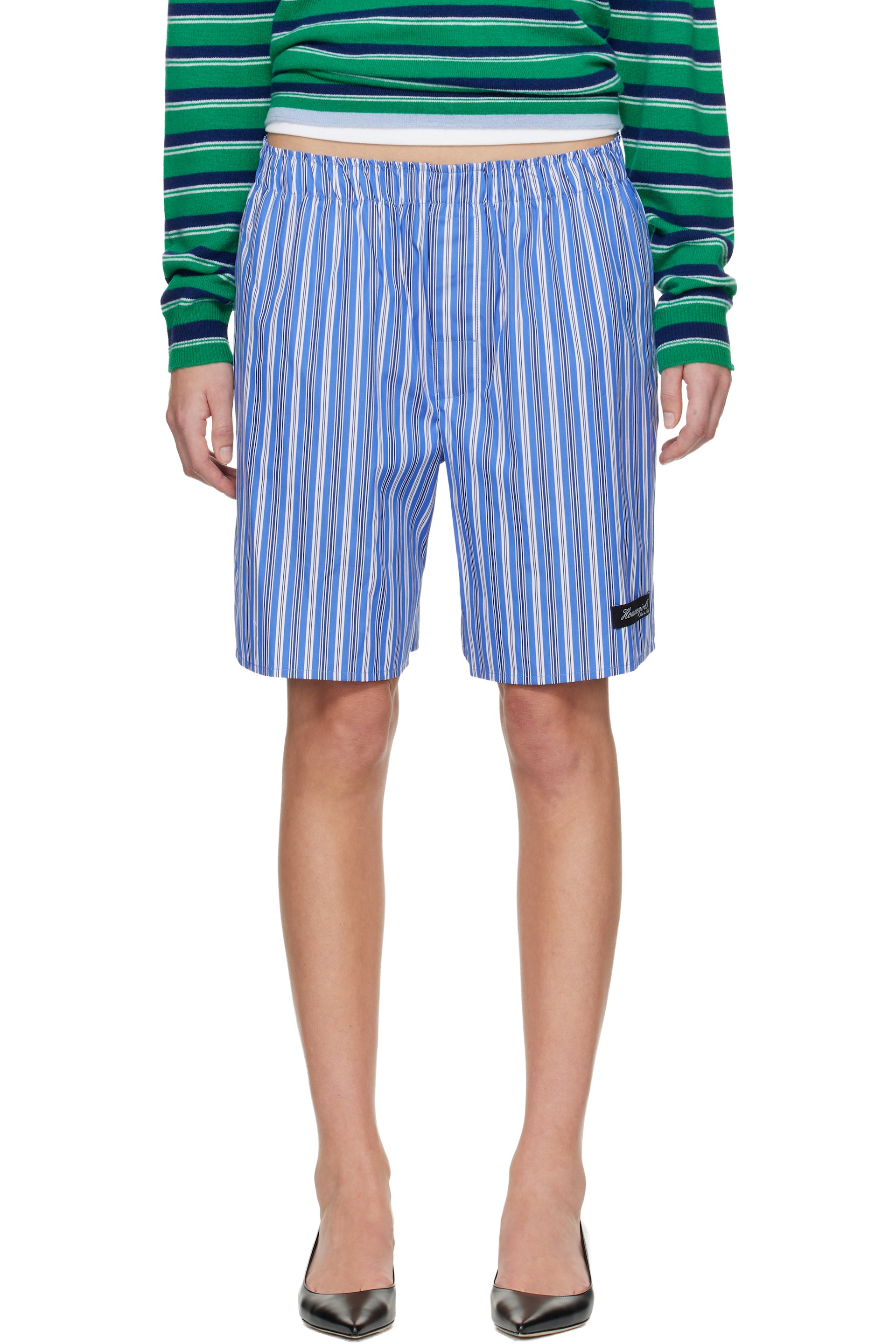 HommeGirls - Short boxeur long bleu