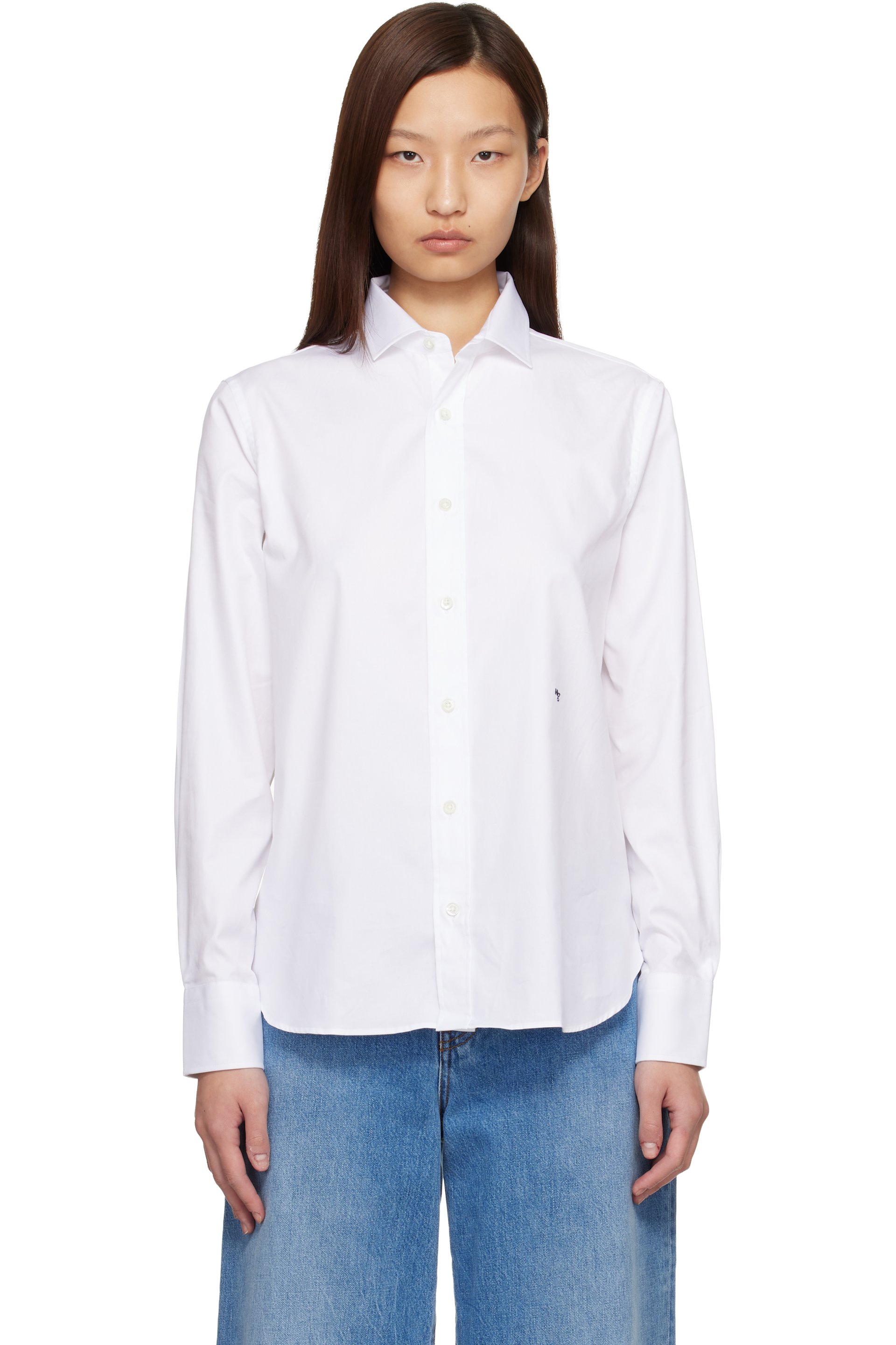 HommeGirls - Chemise blanche à coupe classique
